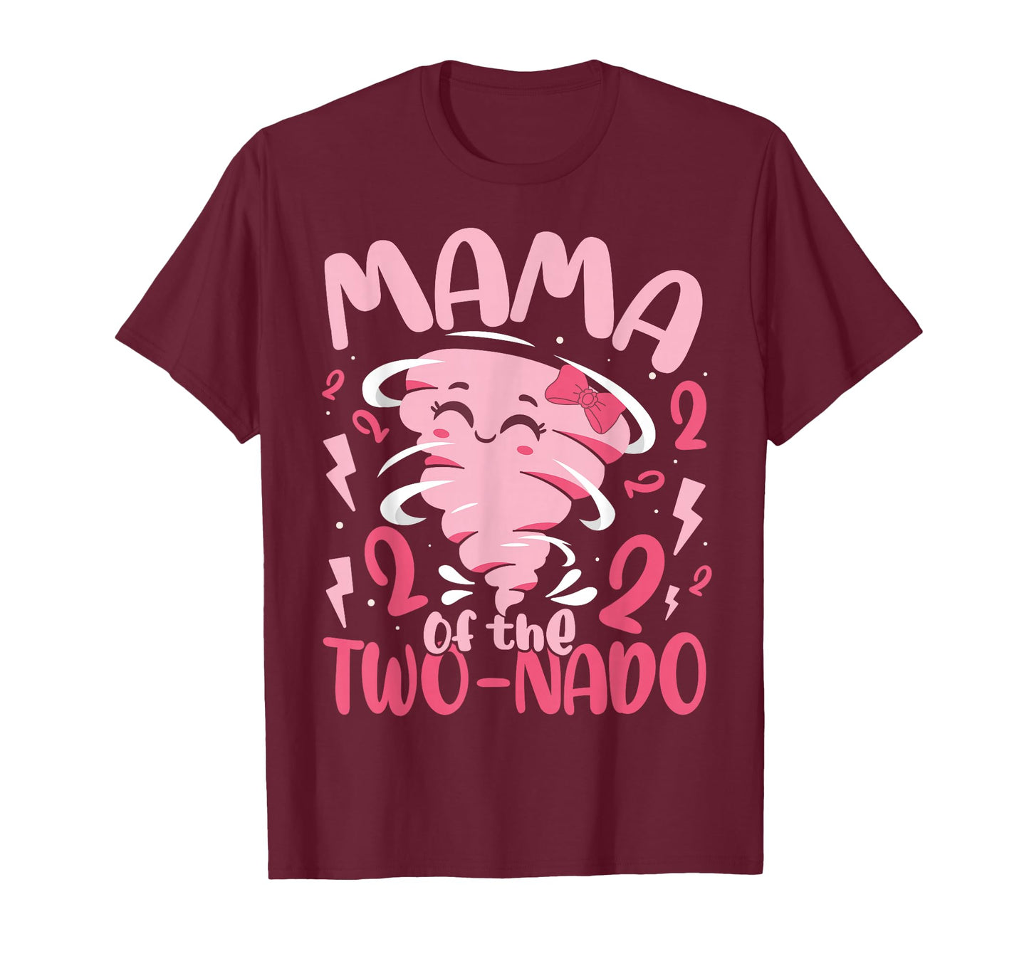 Mama of the Two-nado Tornado Theme 2nd Birthday Party Kids T-Shirt