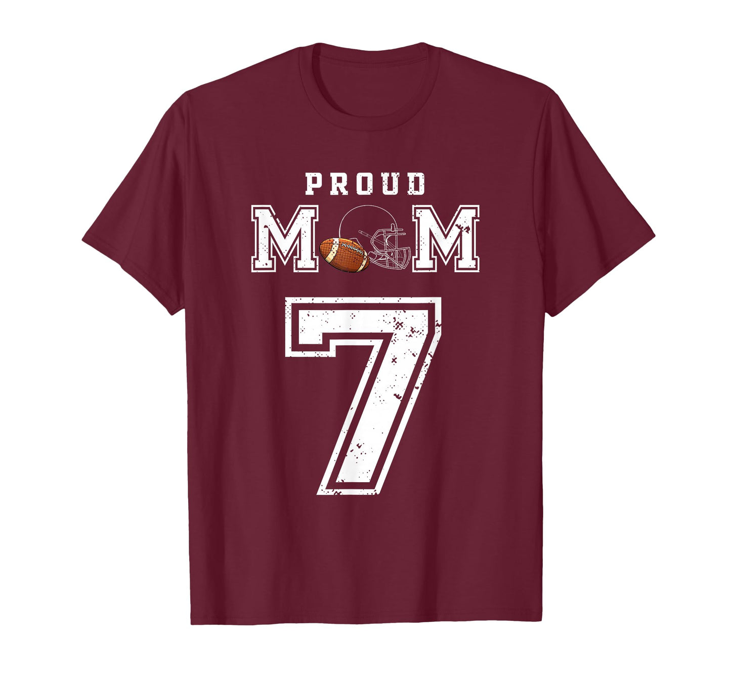 Custom Proud Football Mom Number 7 Personalized For Women T-Shirt