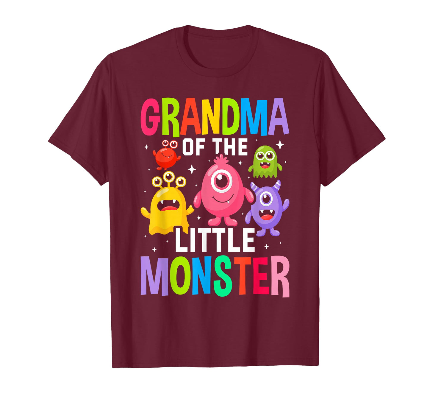 Grandma Of The Little Monster Birthday Party Family Monster T-Shirt