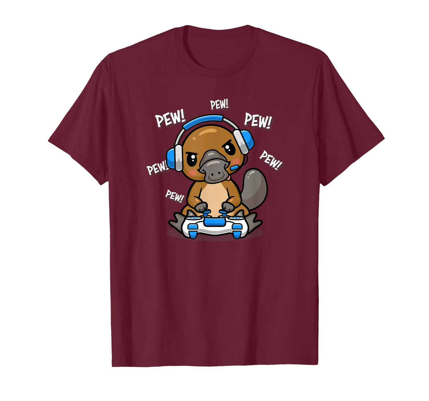 Cute Kawaii Gamer Platypus Lover T-Shirt