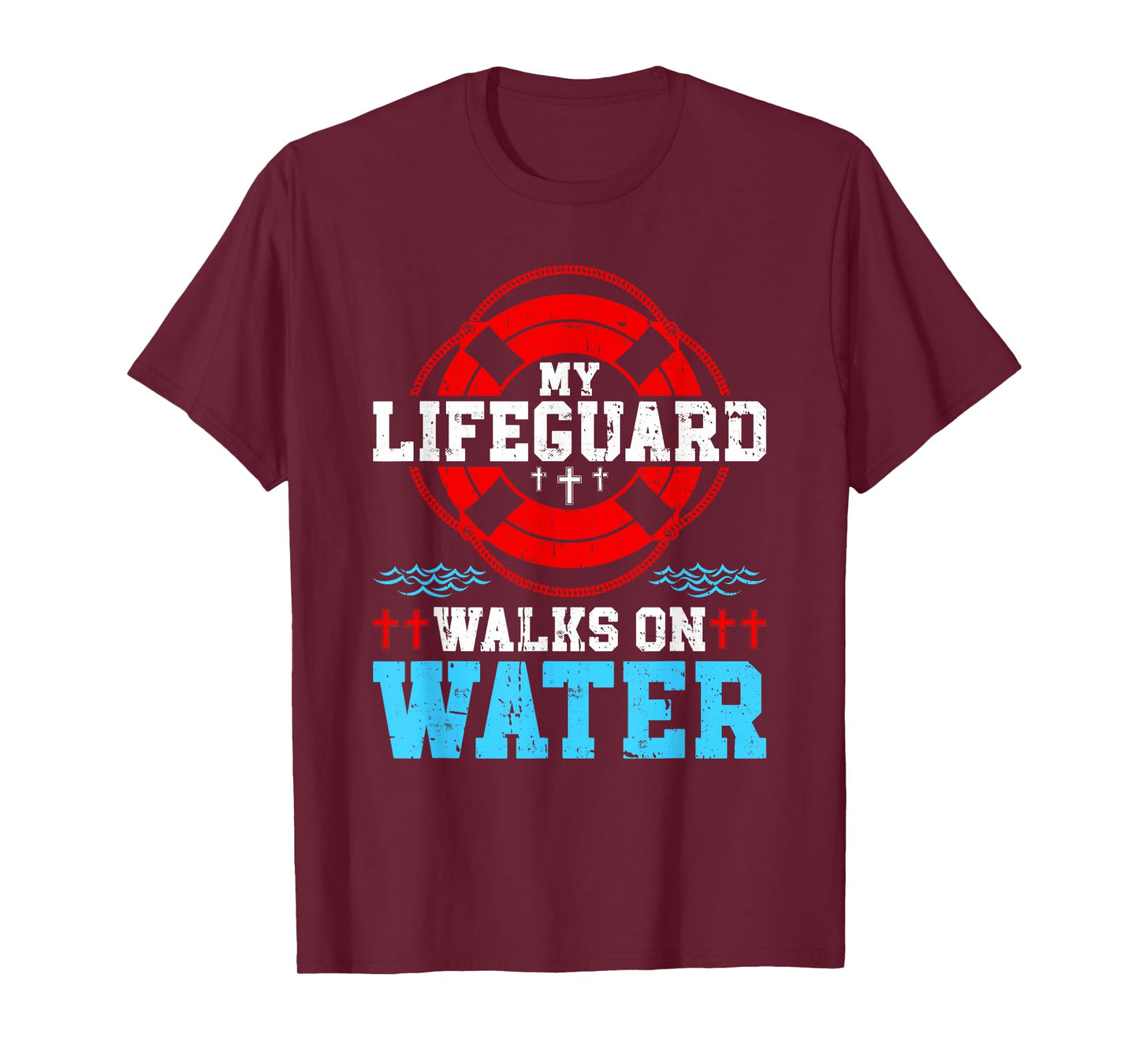 Jesus Christ Christian My Lifeguard Walks On Water T-Shirt