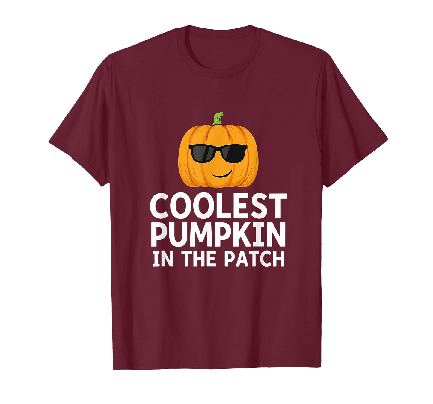 Kids Coolest Pumpkin in The Patch Halloween Boys Teens Men T-Shirt