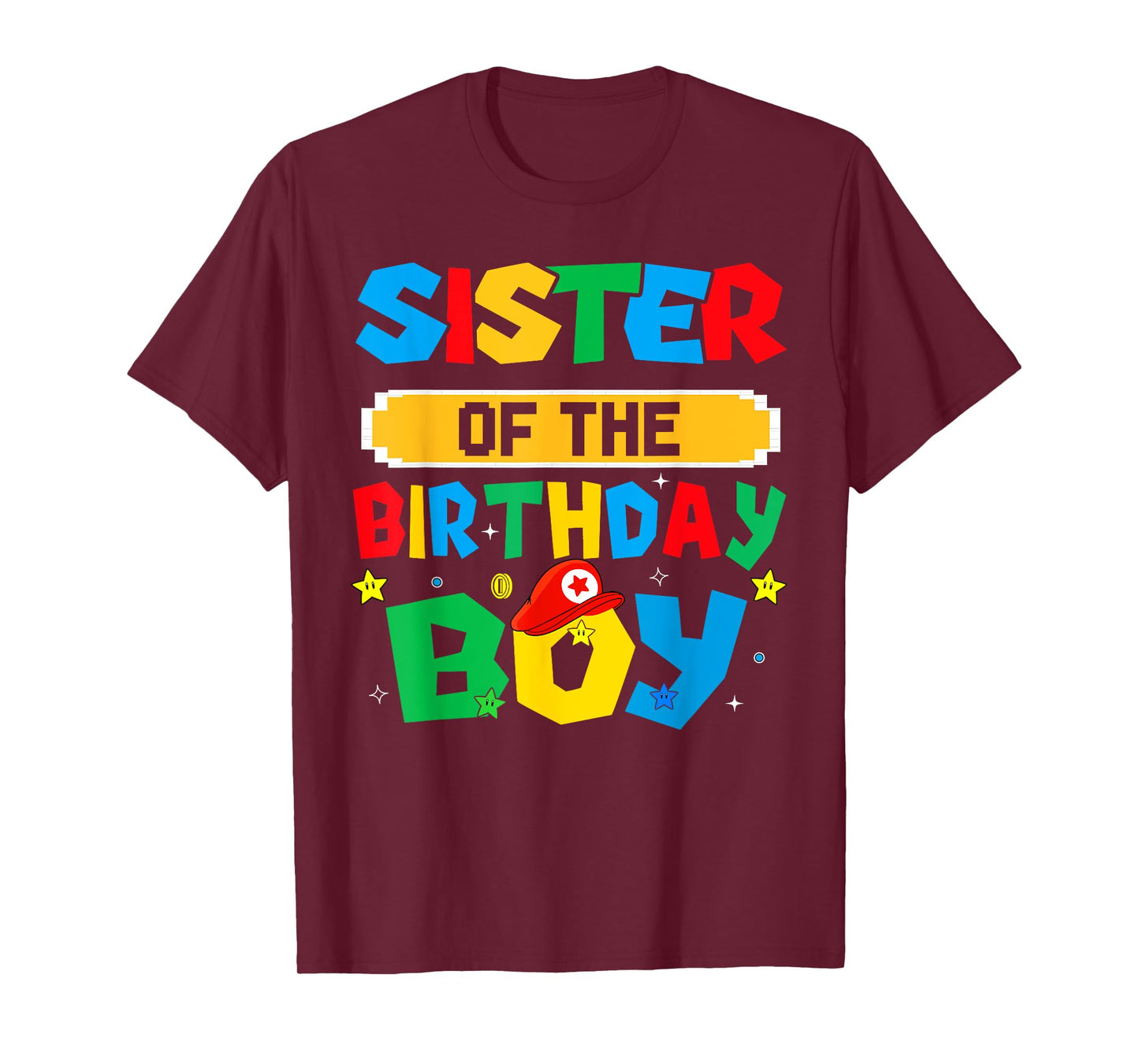 Sister Of The Birthday Boy Game Video Gaming Match Family T-Shirt