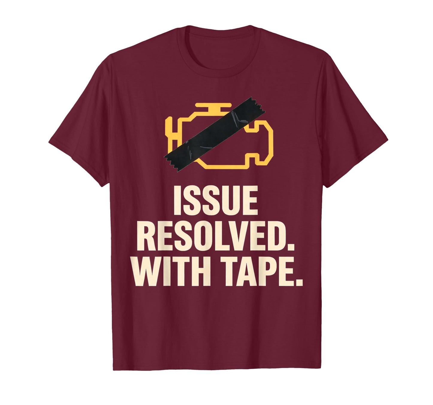 Funny Check Engine Light Tape Repair T-Shirt