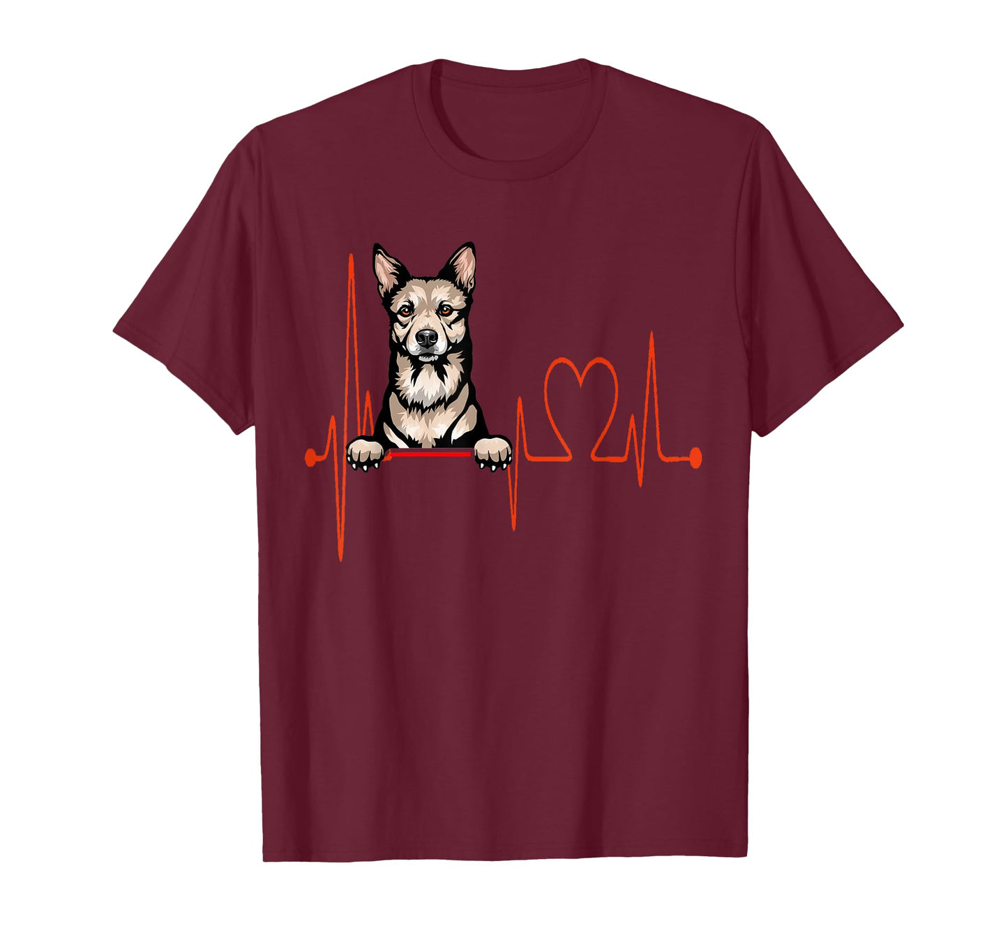 Carolina Dog Heartbeat EKG My Dogs are My Cardio T-Shirt