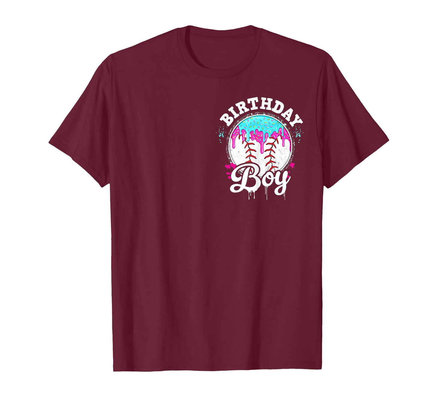 Baseball 9 Year Old Ice Cream Drip 9th Birthday Boy Number 9 T-Shirt