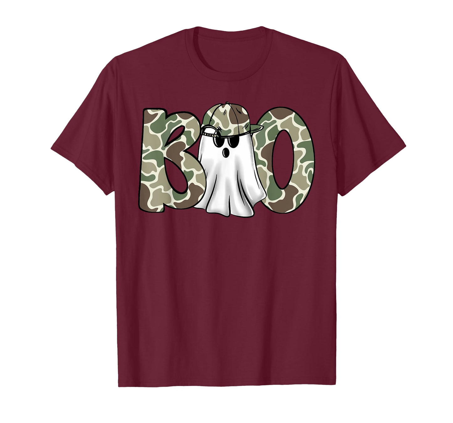 Cute Camo Ghost Boo Halloween Costume for Boys Toddlers T-Shirt