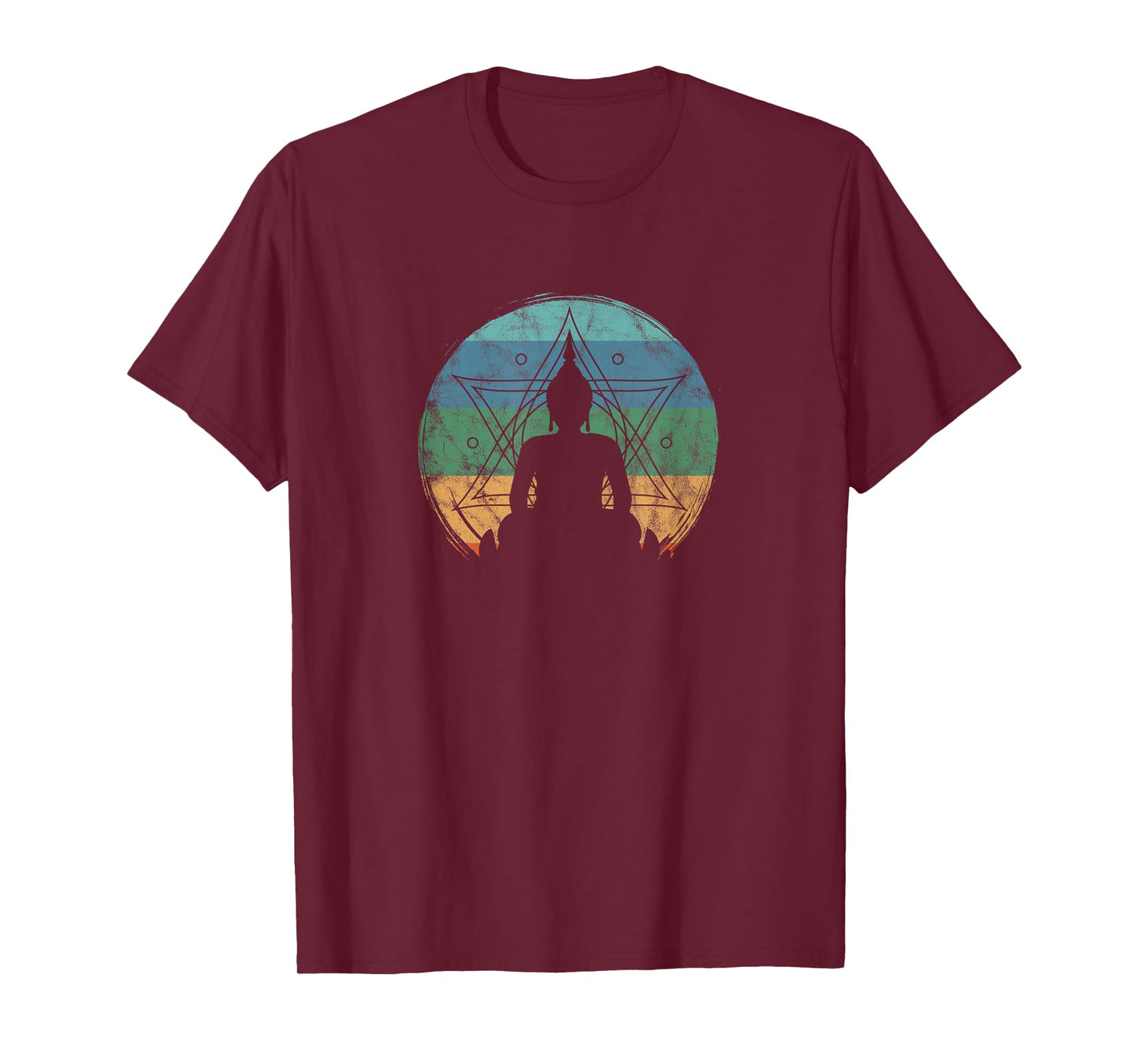Retro Buddha Buddhist Yoga Spiritual Meditation Zen T-Shirt