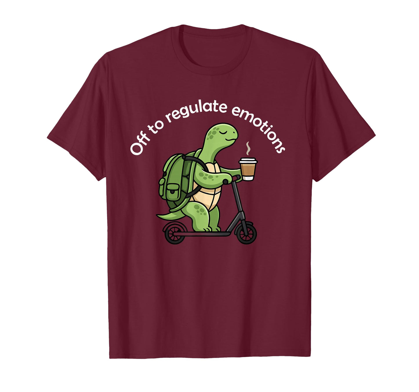 Off to Regulate Emotions Funny Turtle Mental Health Teacher T-Shirt