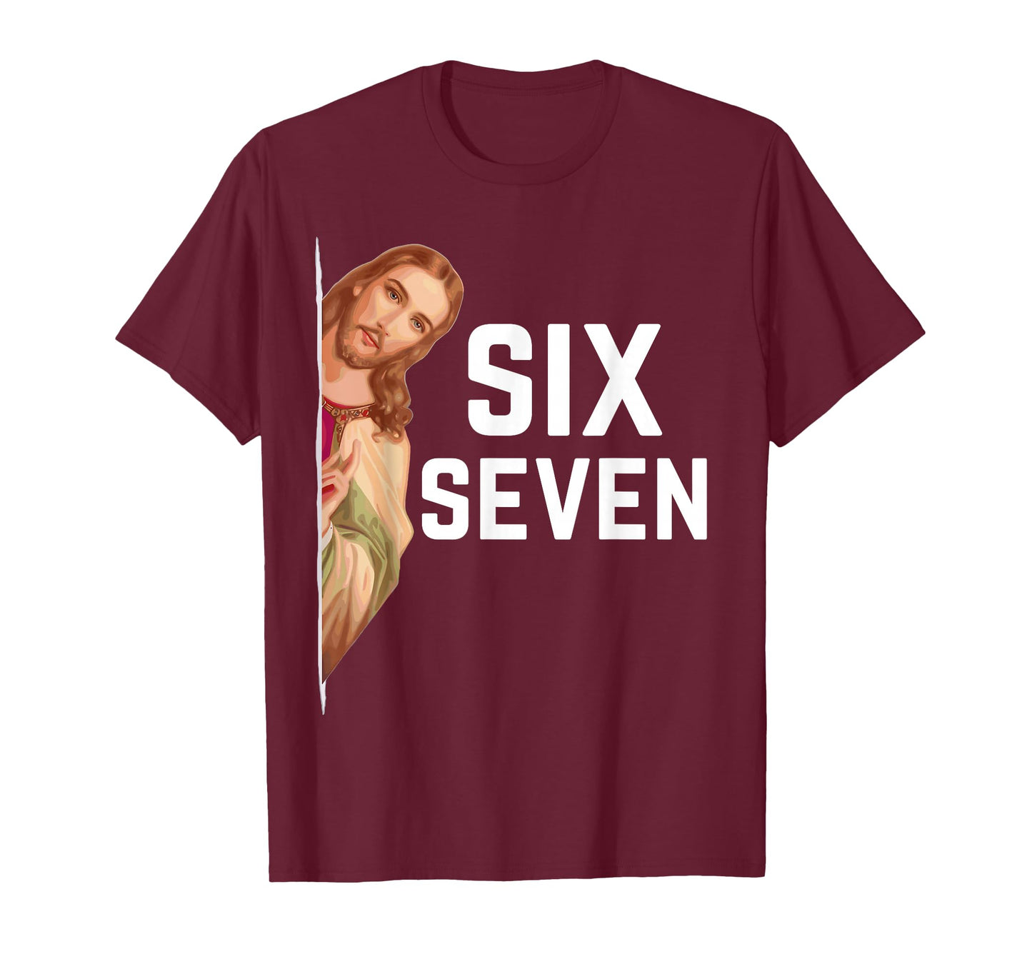 67 Meme Jesus Six Seven Alpha Slang 6 7 Meme Kid Students T-Shirt