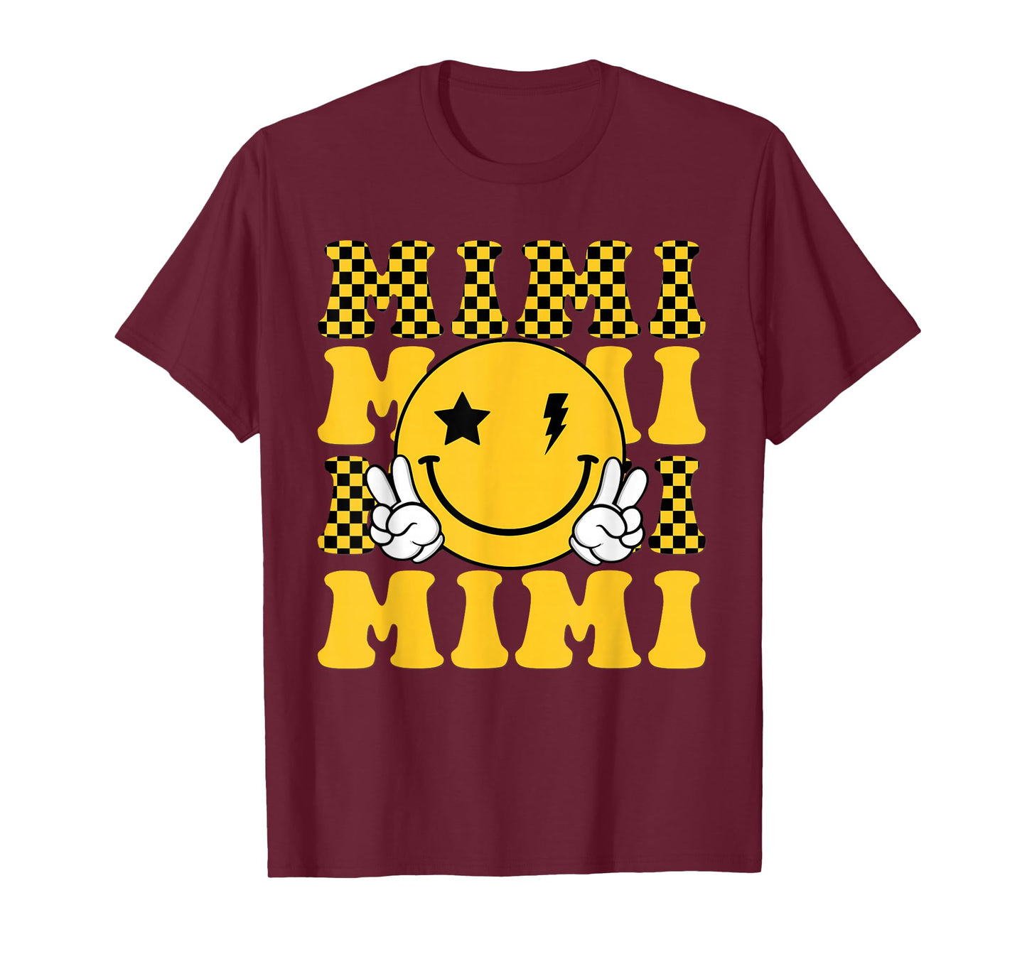 Mimi One Happy Dude 1st Smile Face Birthday Family Matching T-Shirt