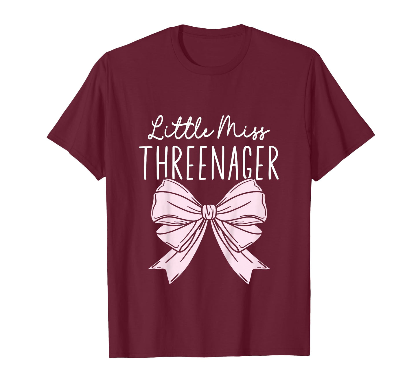 Kids Little Miss Threenager Threenager Girl Birthday 3 Years T-Shirt