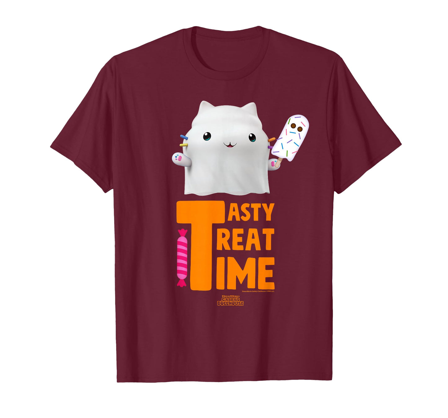 DreamWorks Gabby’s Dollhouse Cakey Tasty Treat Time Ghost T-Shirt