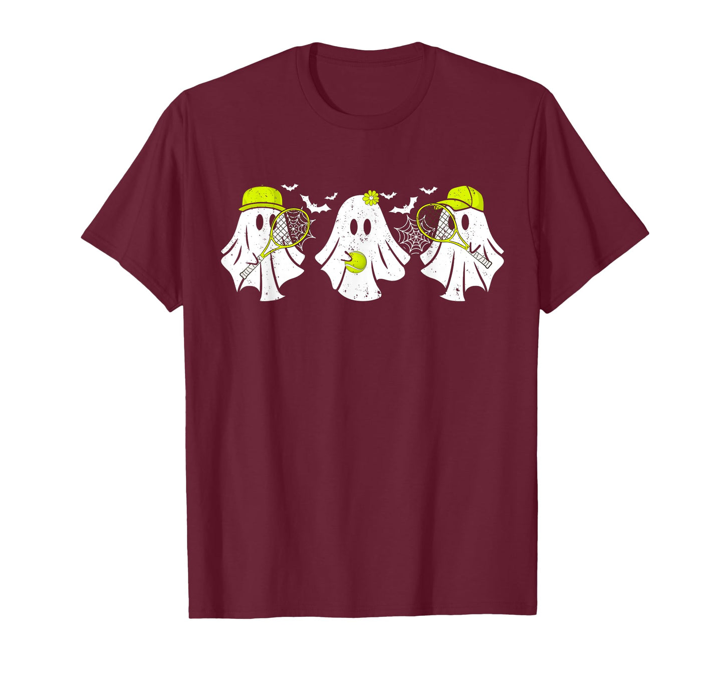 Ghost Tennis Player Funny Halloween Costume For Men Women T-Shirt