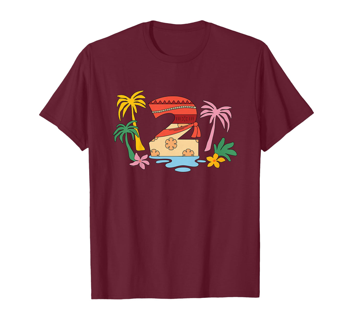 Disney Moana Numbers "2" Second 2nd Birthday Party Gift T-Shirt