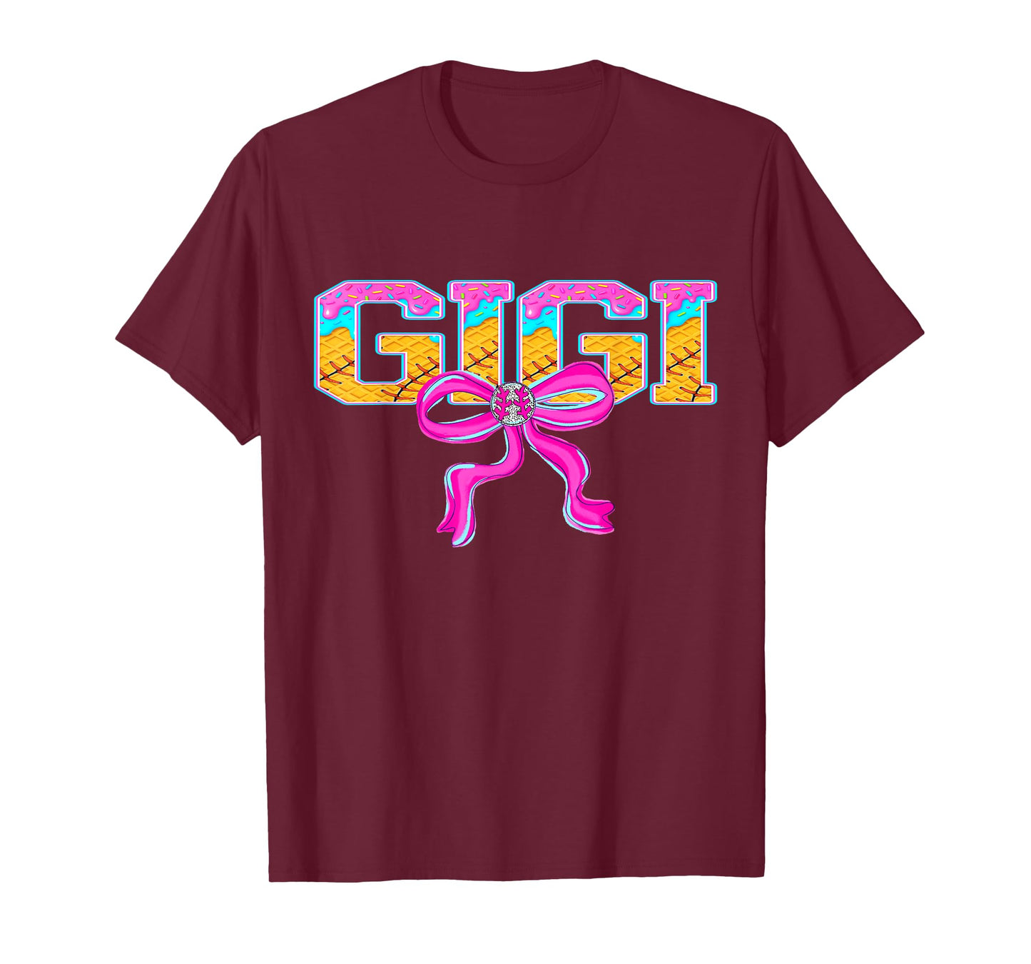 Baseball Gigi Ice Cream Drip Game Day Family Matching T-Shirt