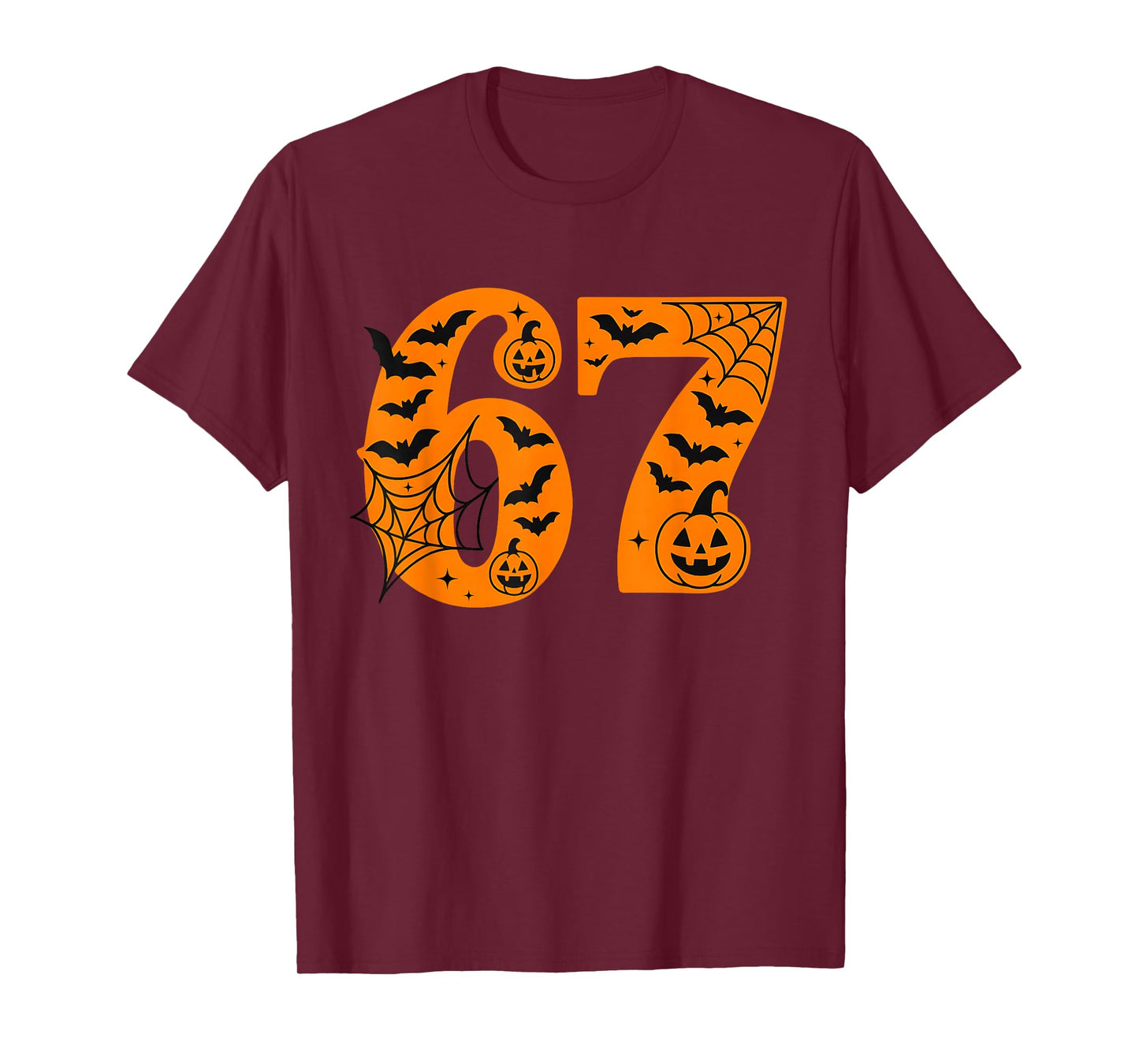 67 Halloween Six Seven Brainrot Meme Boys Kids Funny 6 7 T-Shirt