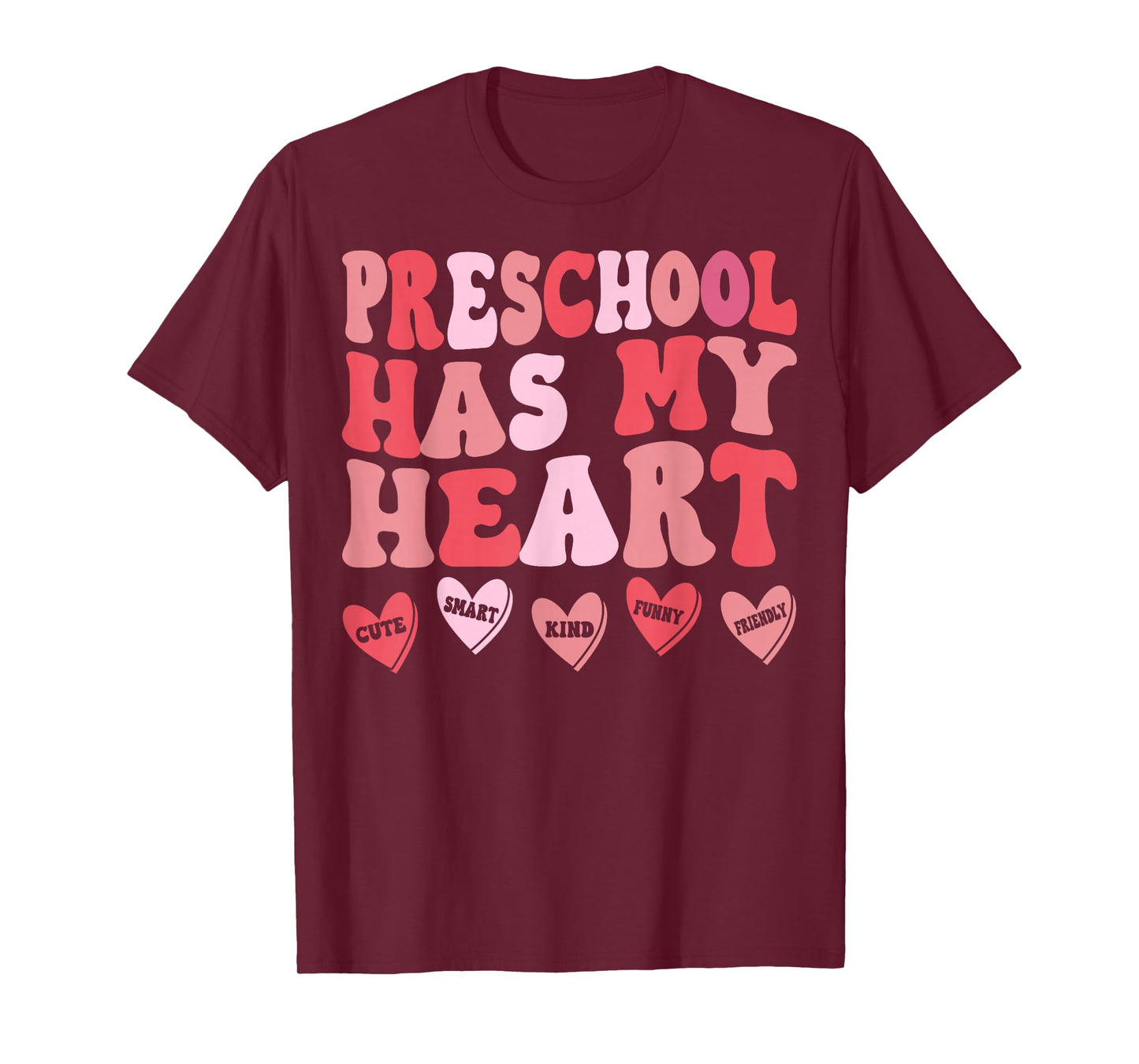 Preschool Has My Heart Pre-K Teacher Valentine’s Day T-Shirt