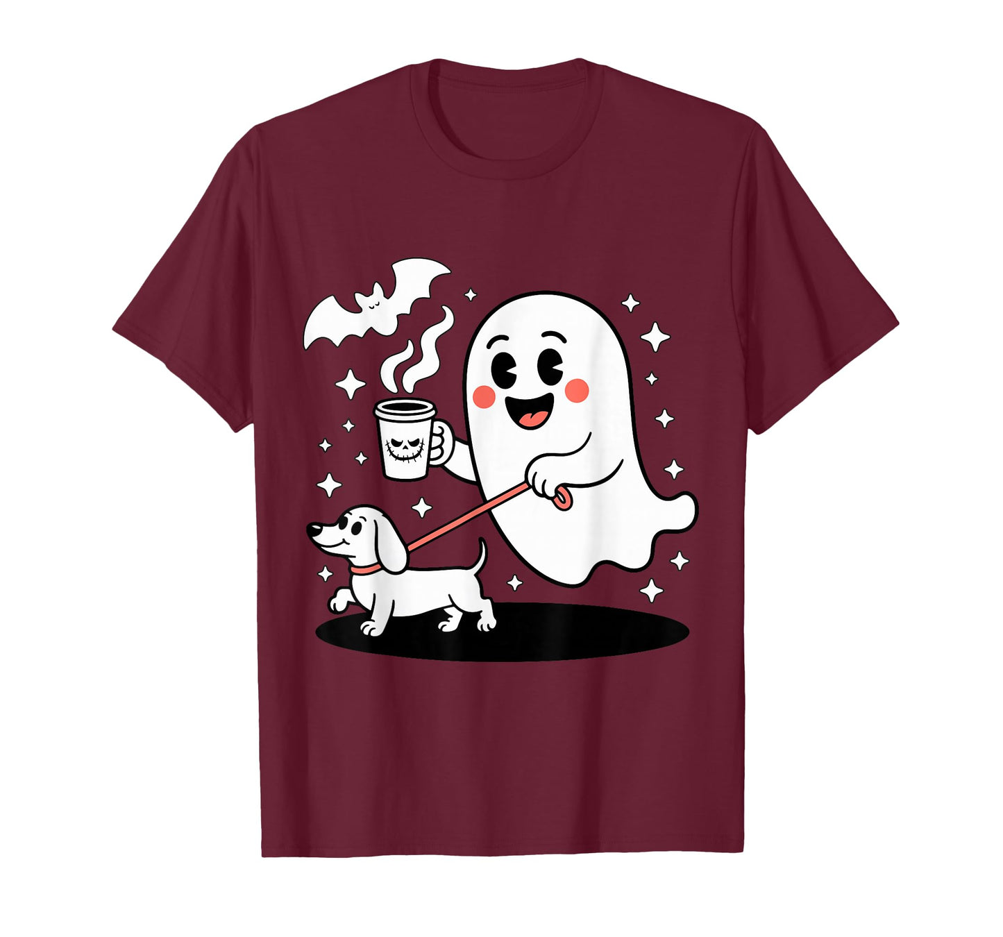 Funny Dachshund Ghost Halloween Spooky Season Weenie Dog T-Shirt