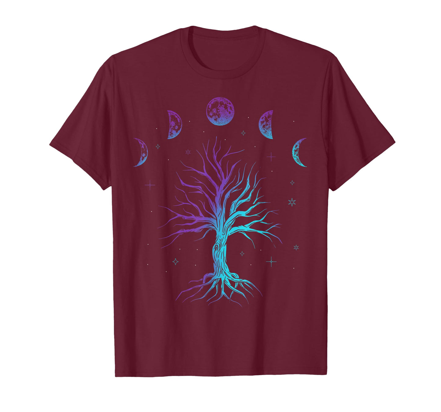 Moon Phases Tree of Life - Viking Pagan Wicca T-Shirt