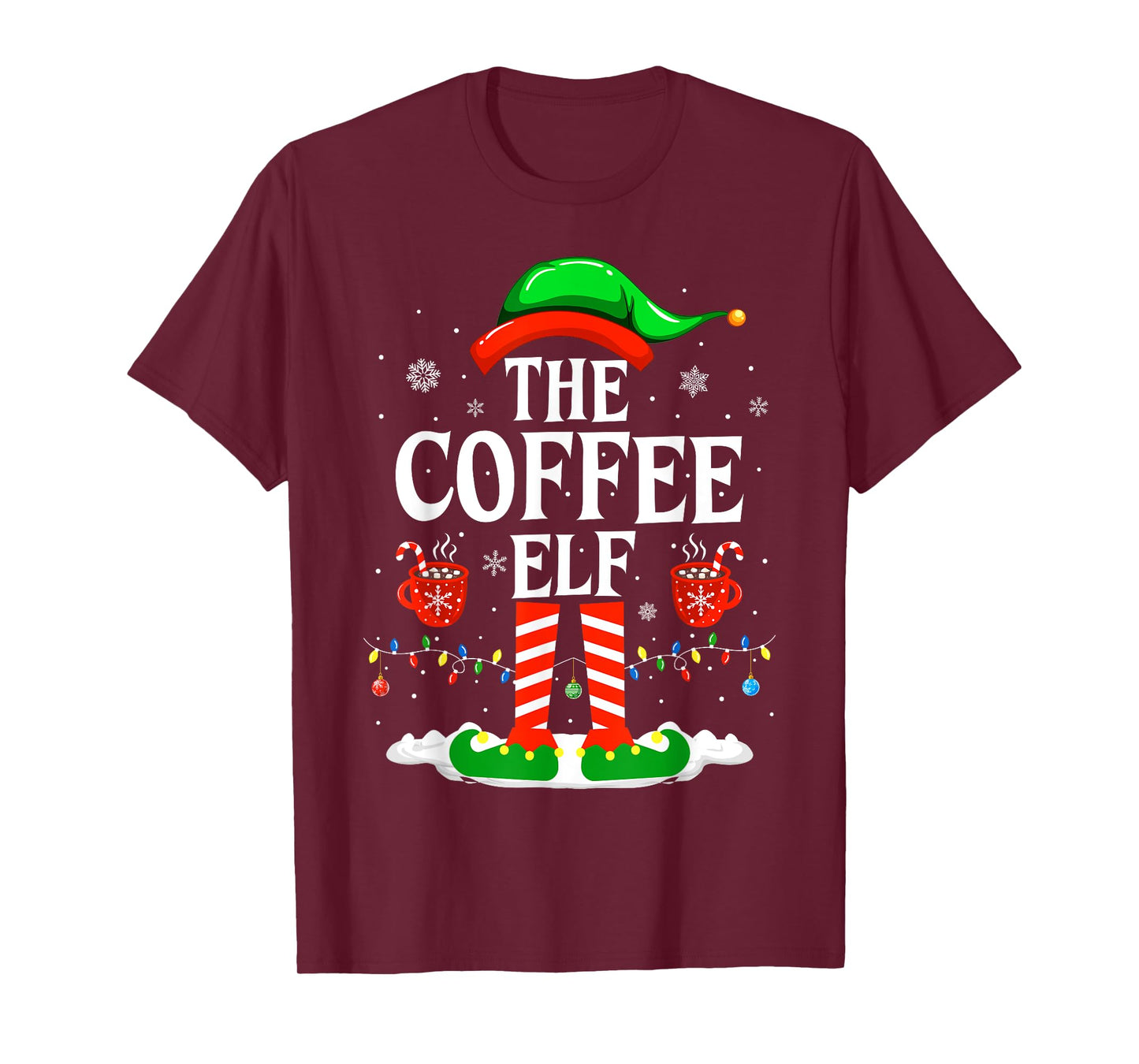 The Coffee Elf Funny Family Matching Christmas Coffee T-Shirt