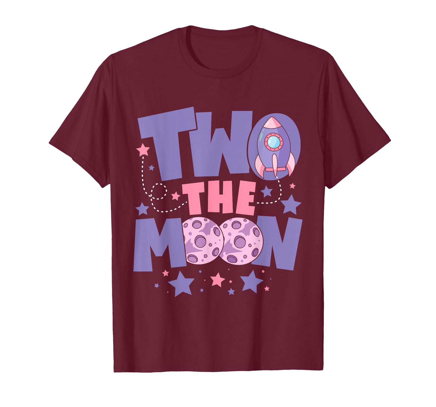 Two The Moon 2nd Birthday Girl Boy 2 Year Old Toddler T-Shirt