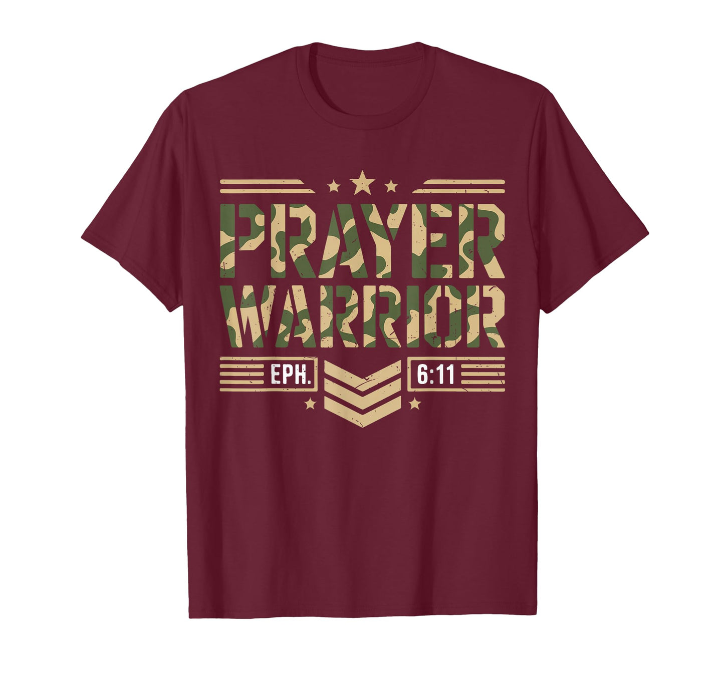 Camo Prayer Warrior God Armor Jesus Christian Faith Defender T-Shirt