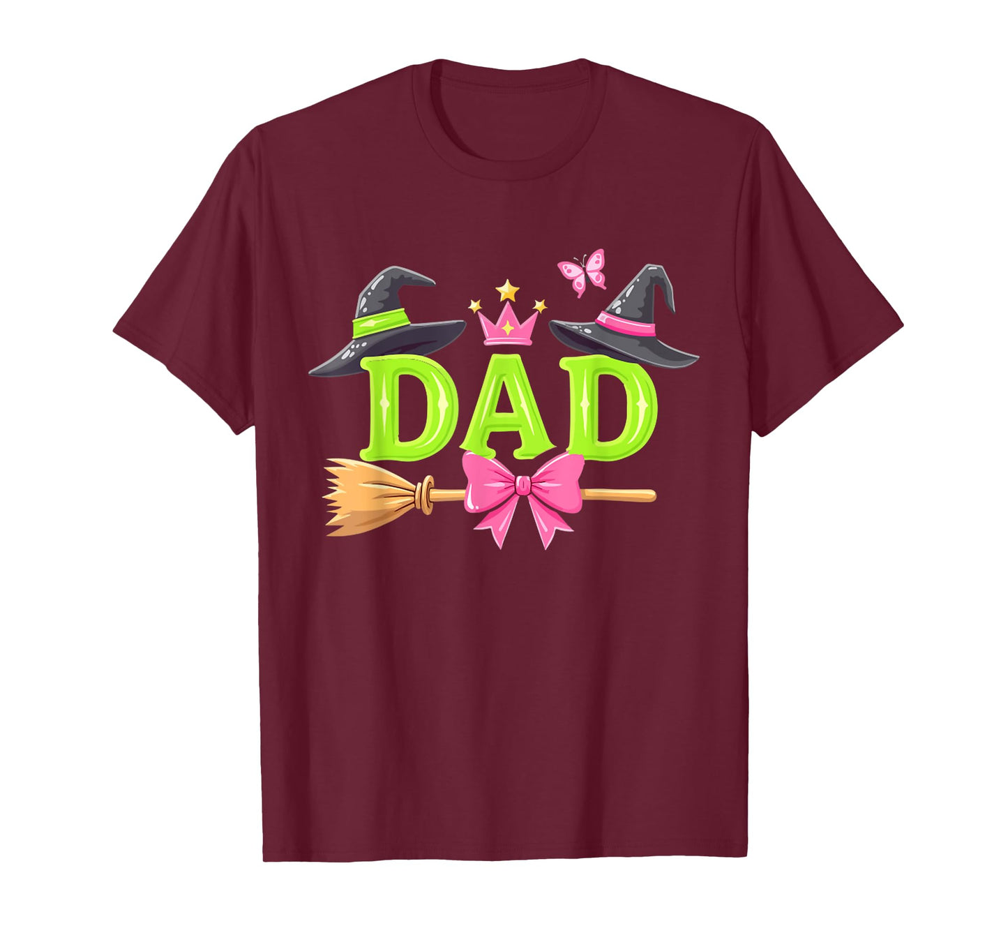 Dad Of The Birthday Girl Witch Family Party Decorations T-Shirt