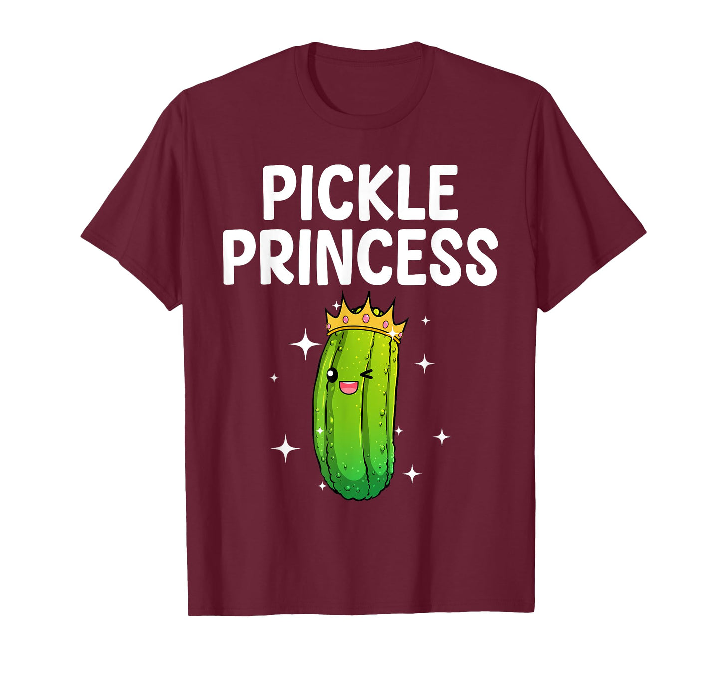 Cool Pickle Princess Art For Women Girls Dill Pickle Novelty T-Shirt