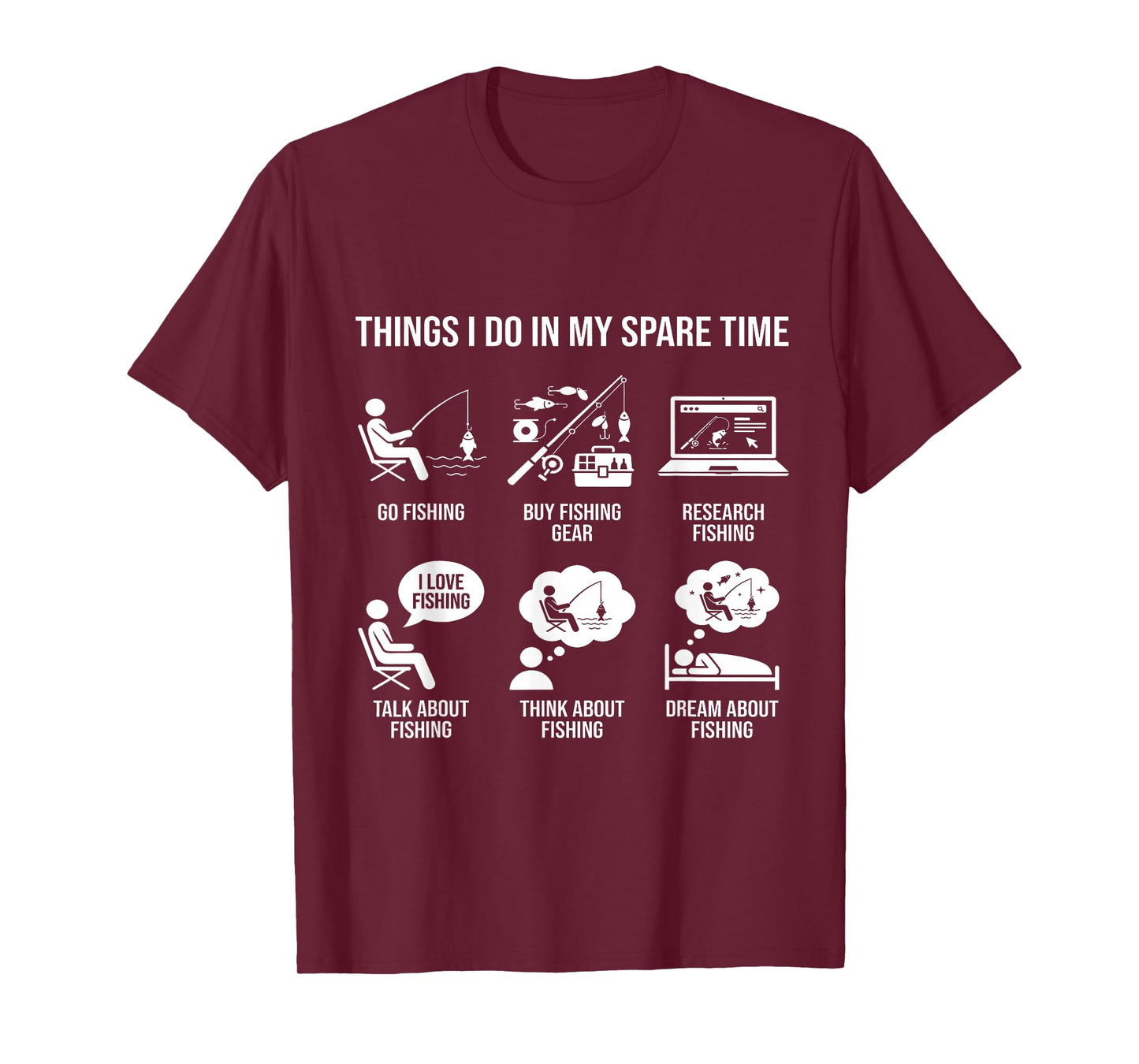 Things I Do in My Spare Time Fisherman Men Bass Fishing T-Shirt