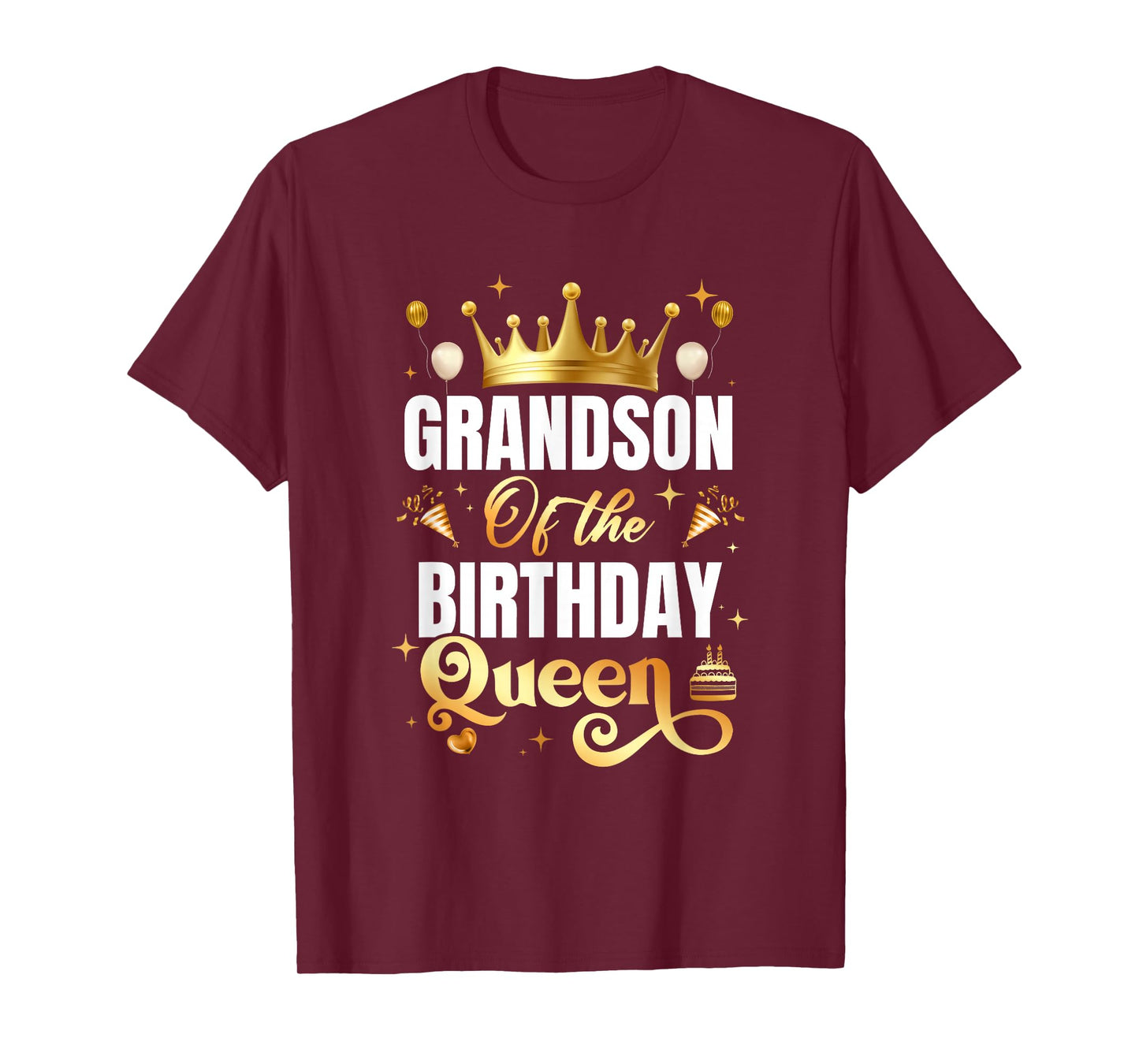Grandson Of The Birthday Queen Funny Matching Birthday Party T-Shirt