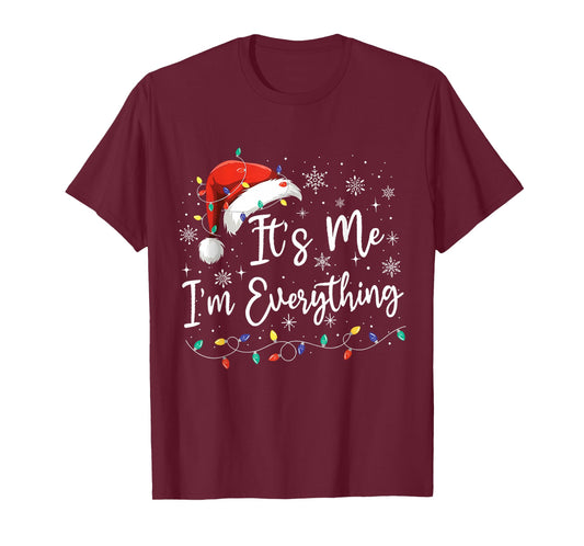 It's Me I'm Everything Christmas Light Couple Matching Xmas T-Shirt
