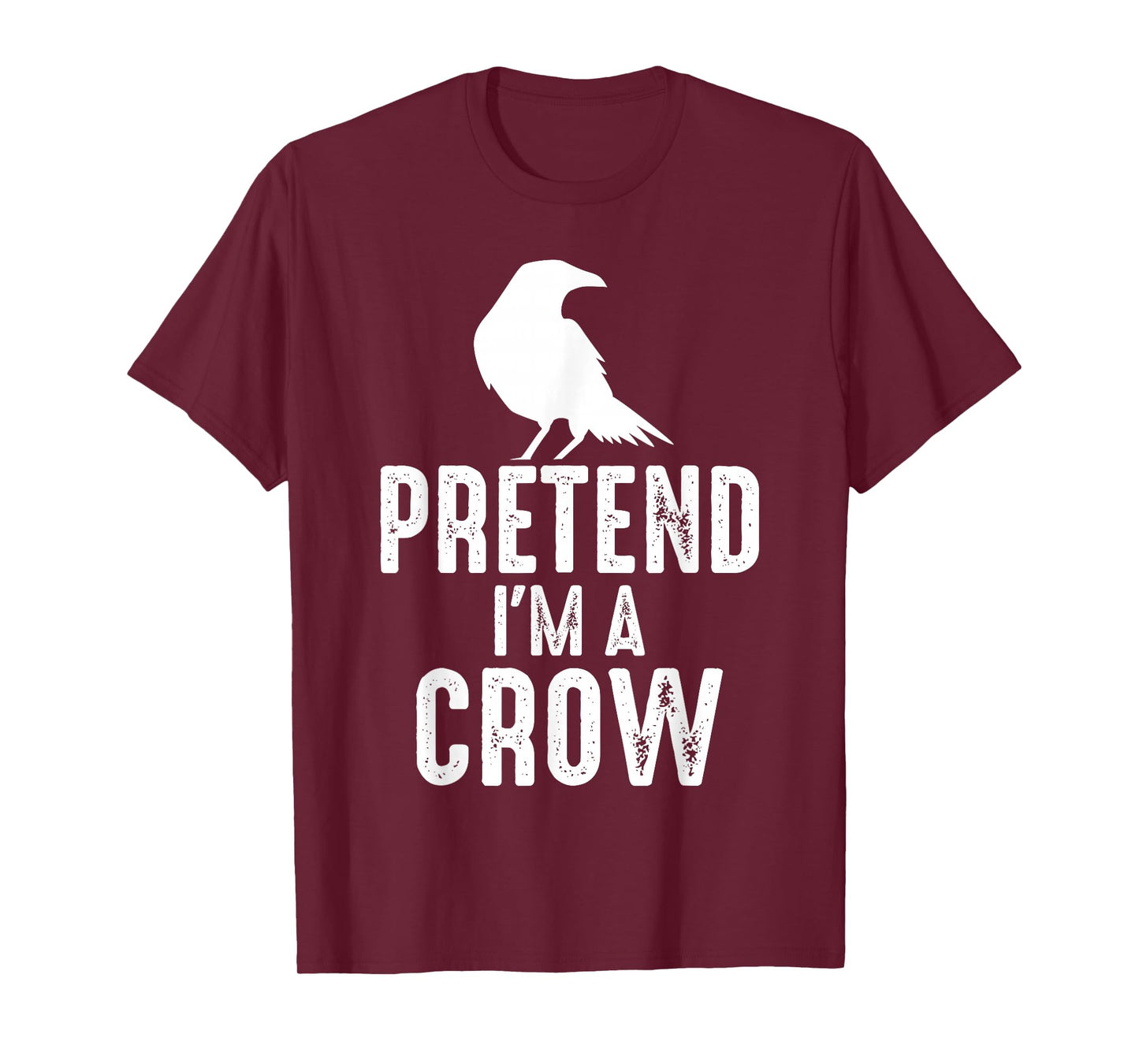 Crow Lover Gift Co. Pretend I'm a Crow Funny Lazy Halloween Easy Costume T-Shirt