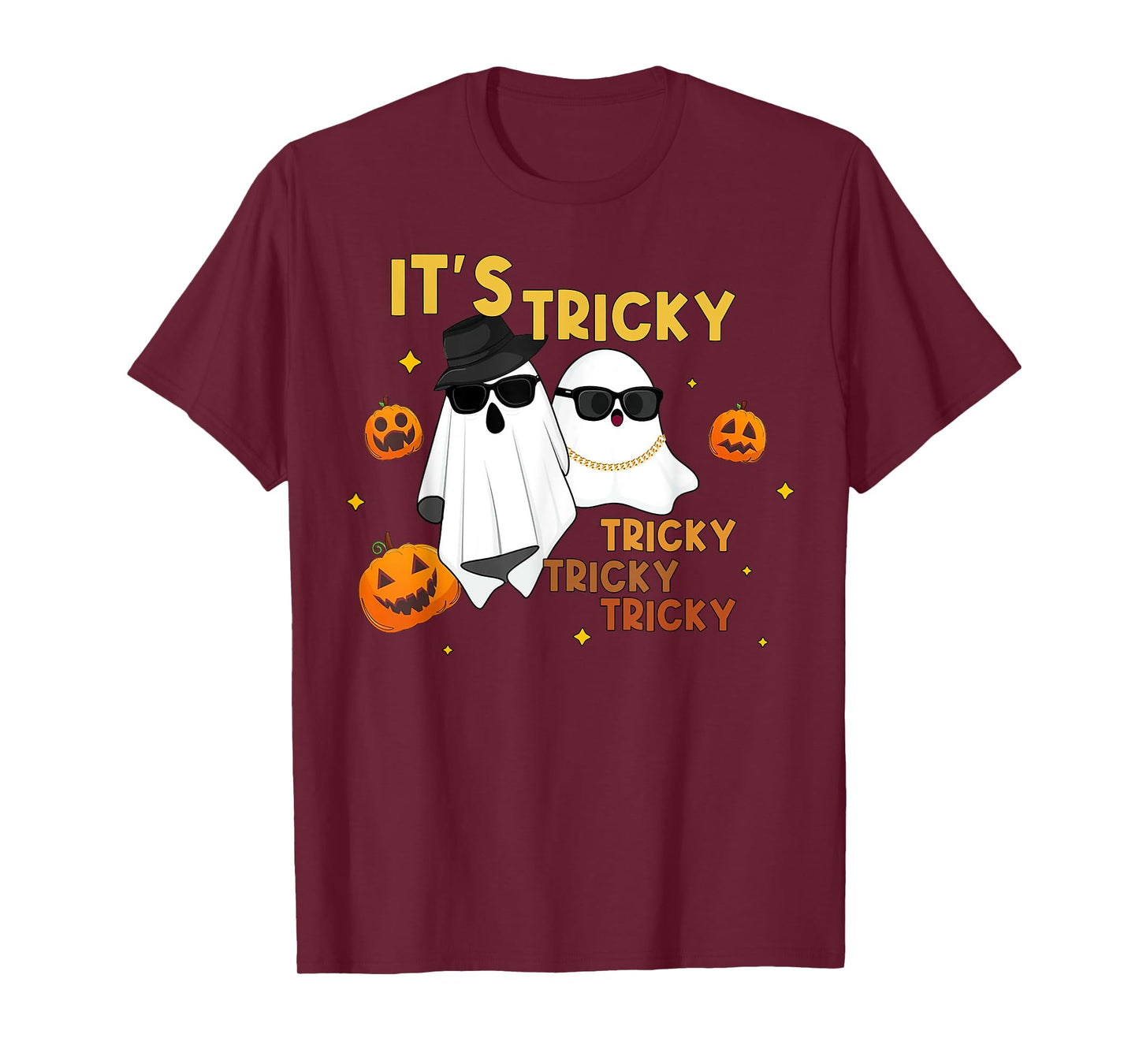 It's Tricky Tricky Tricky Funny Ghost Boo Halloween T-Shirt