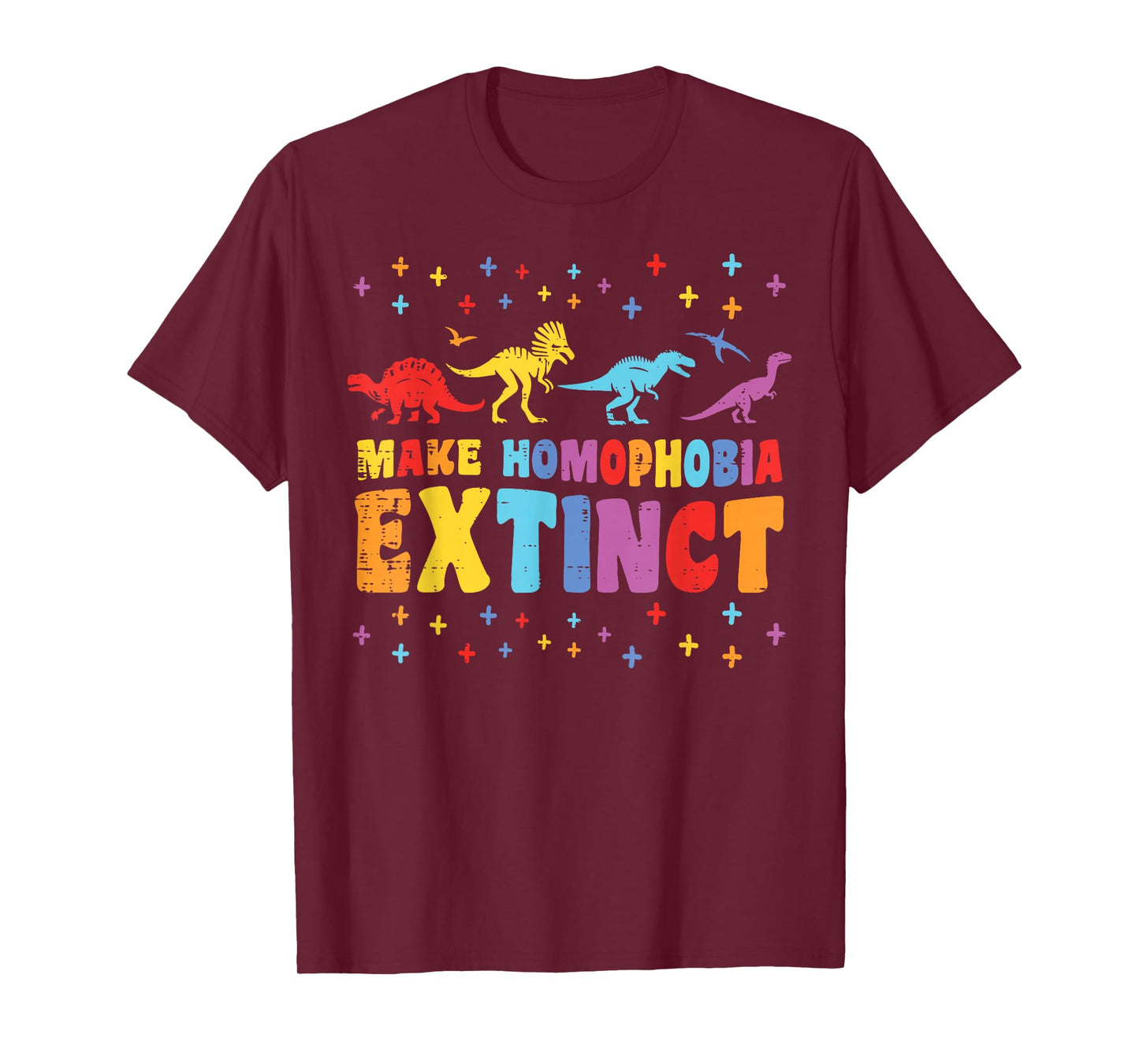 Gay Pride Month Dinosaurs Extinct LGBTQ Ally Rainbow Kids T-Shirt