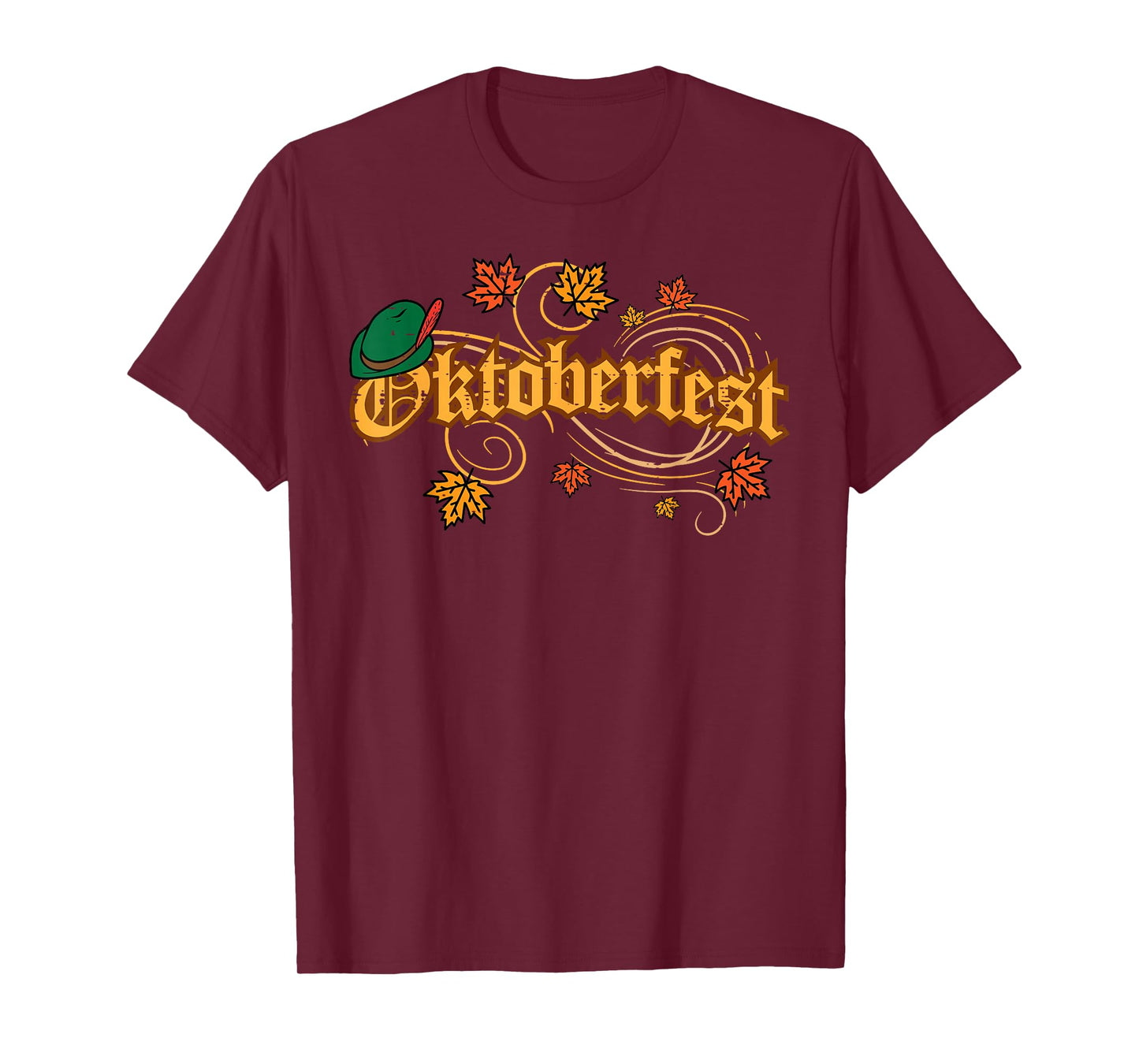 Oktoberfest Fall Autumn Leaves German Costume Women Men Kids T-Shirt