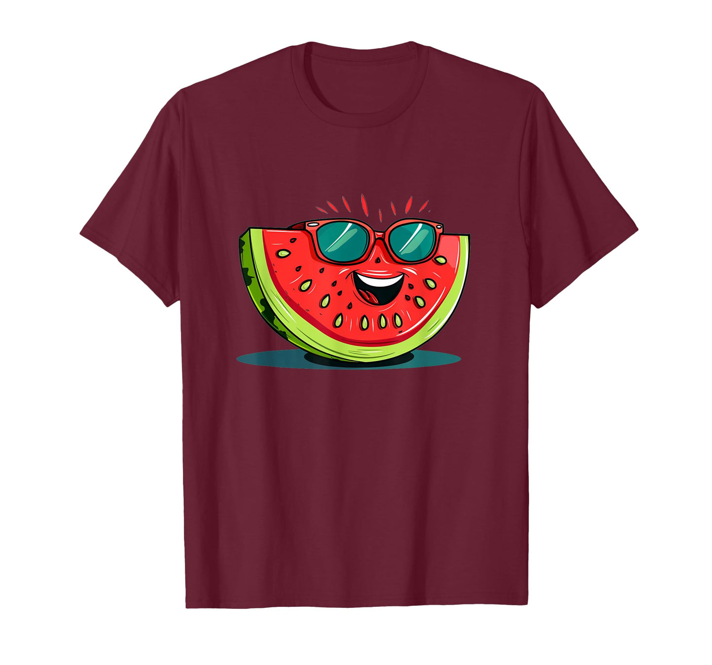 Awesome Watermelon Face with Sunglasses for Summer Fruits T-Shirt for Men Women Girls Kids