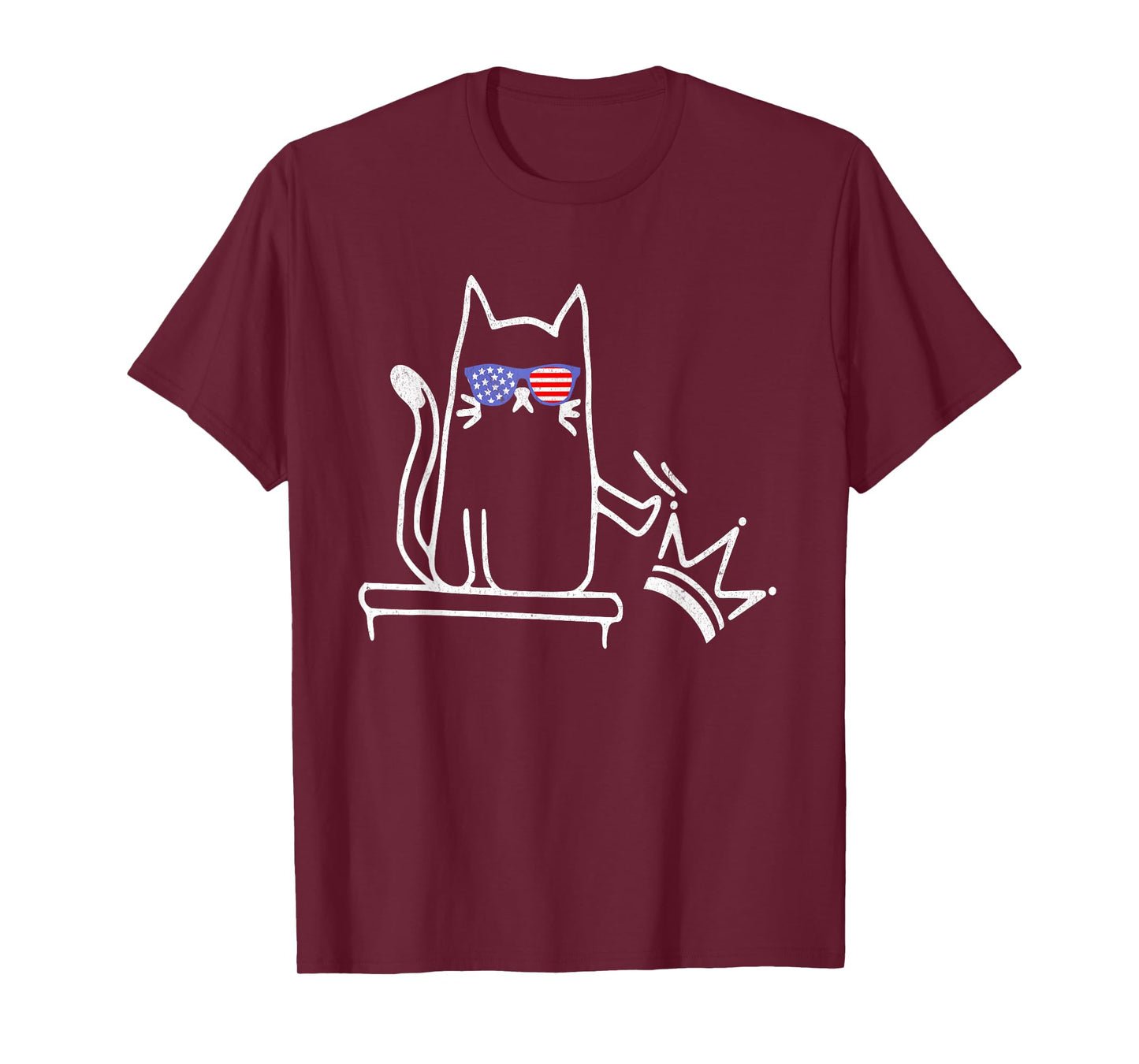 Cat No Kings in America Funny Political Cat Lady T-Shirt