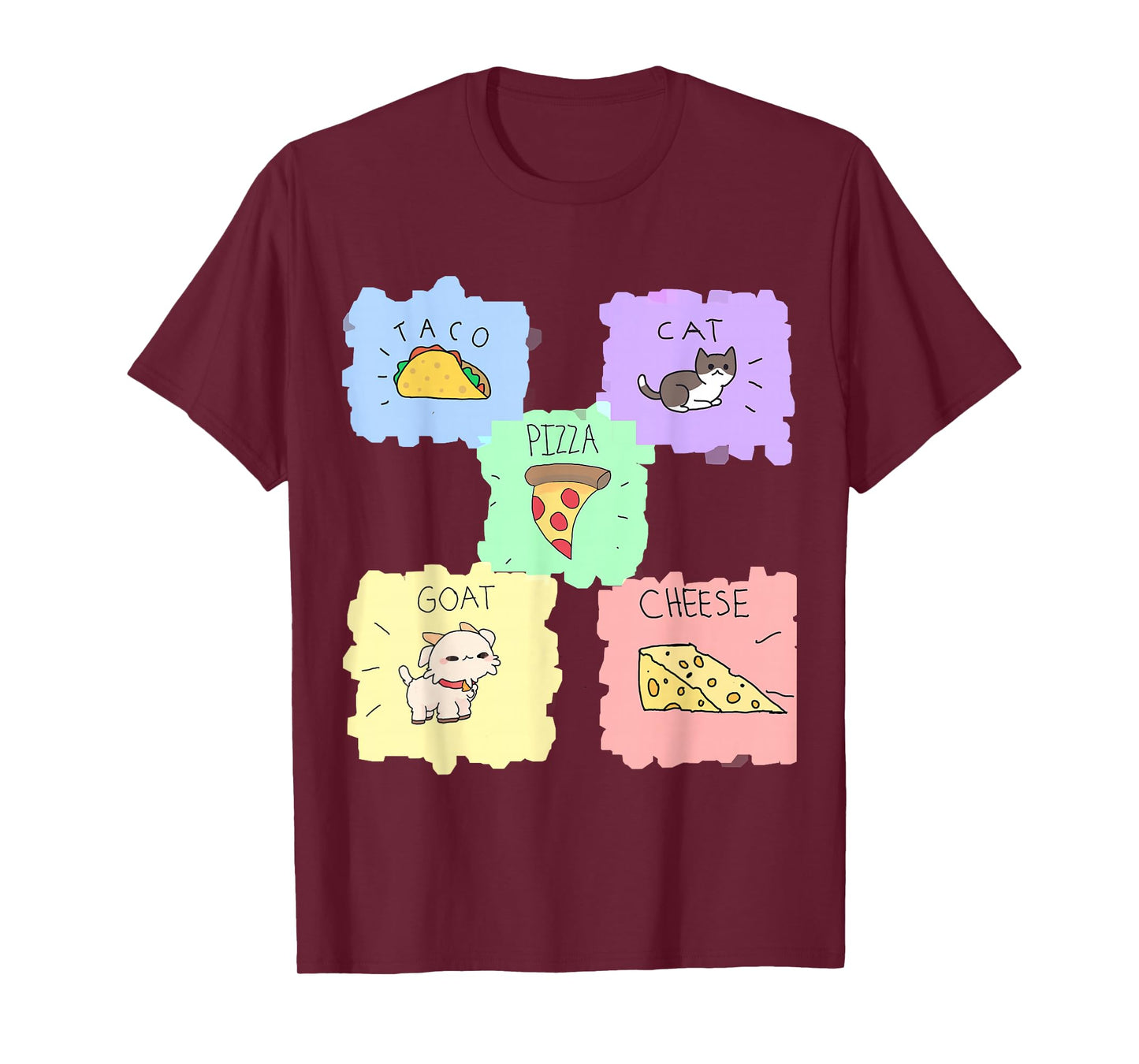 Taco Cat Goat Cheese Pizza Artwork 2 T-Shirt