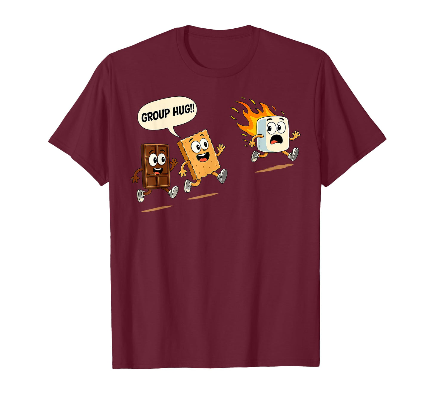 Group Hug S'mores Funny Marshmallow Campfire Camping Tee T-Shirt