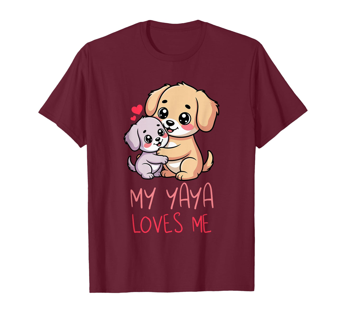 Cute Baby & Grandma My Yaya Loves Me Dog T-Shirt