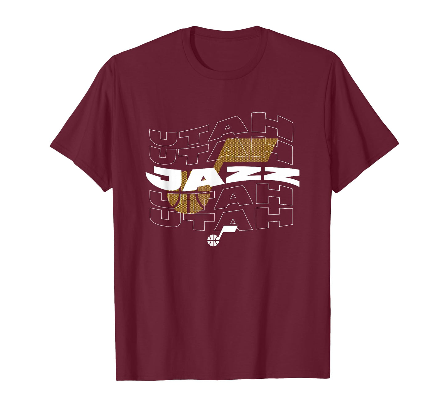 NBA Utah Jazz Wave Outline Team Logo T-Shirt