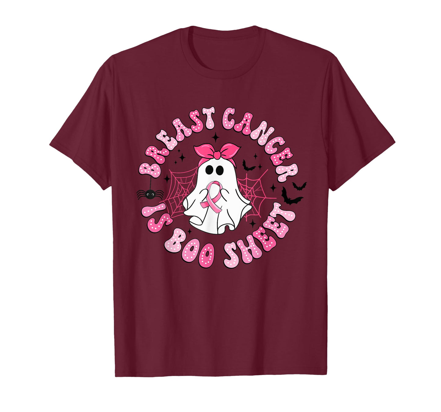Breast Cancer Is Boo Sheet Boo Ghost Happy Halloween T-Shirt