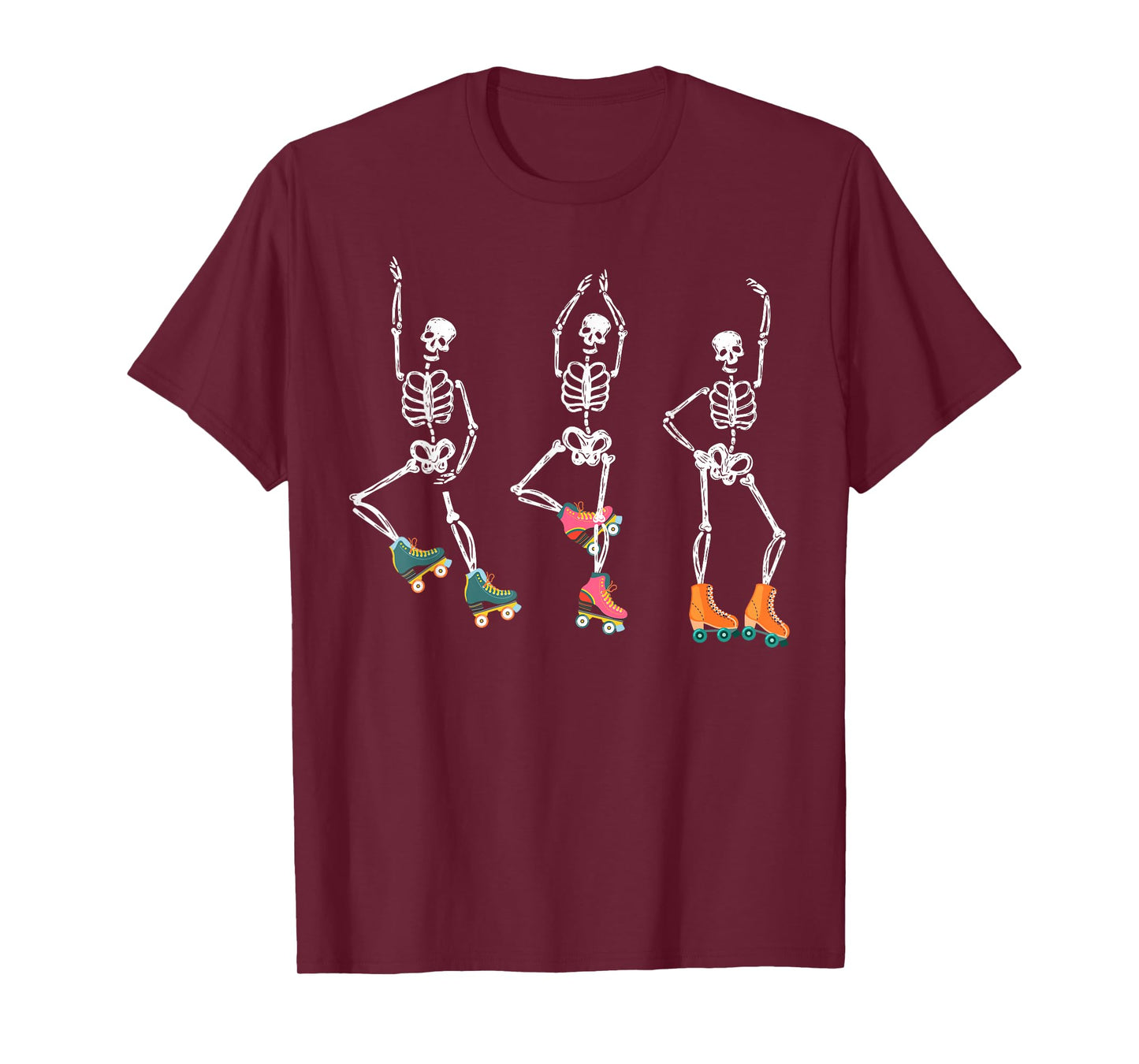 Dancing Skeletons Roller Skate Roller Skater Roller Skating T-Shirt