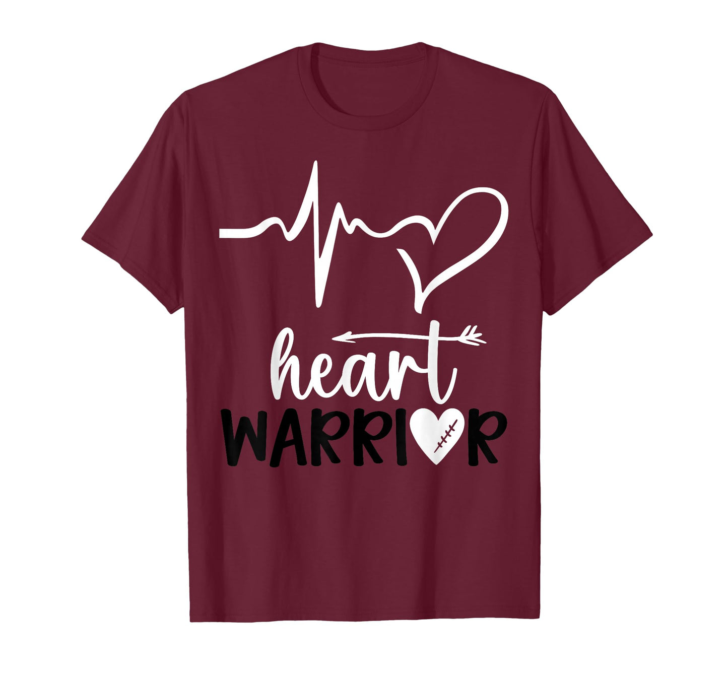 Heart Warrior Heart Disease Awareness Month Go Red Men Women T-Shirt