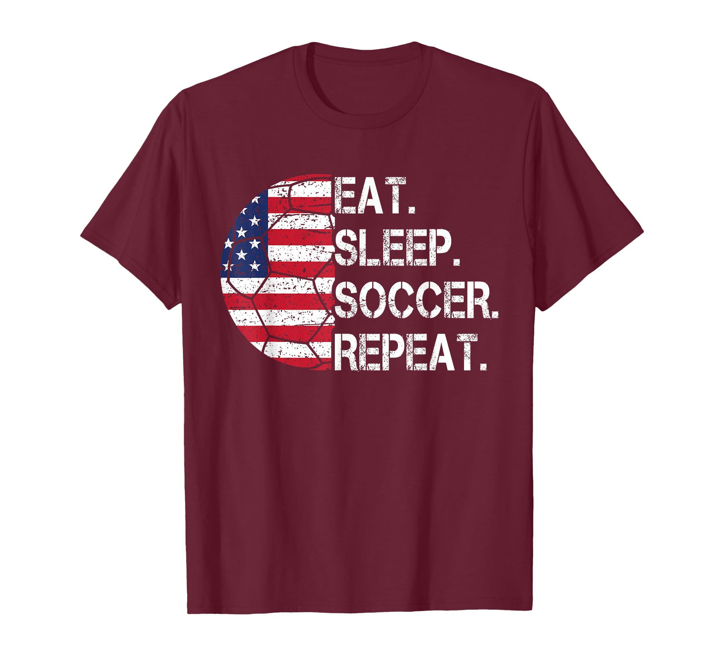 Eat Sleep Soccer Repeat Soccer Player Funny Soccer T-Shirt