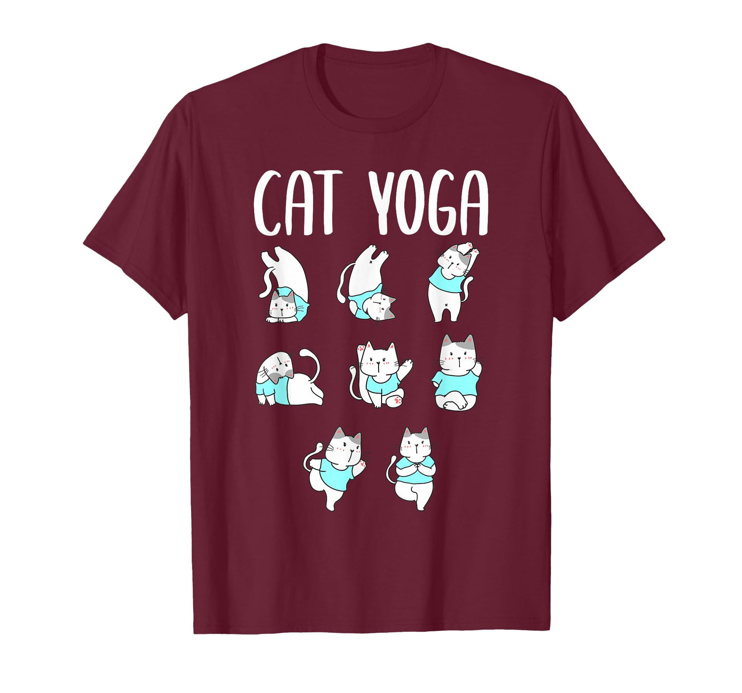 Cat Yoga Mat Yoga Pants Yoga Poses Chart Hatha Yoga Cat T-Shirt