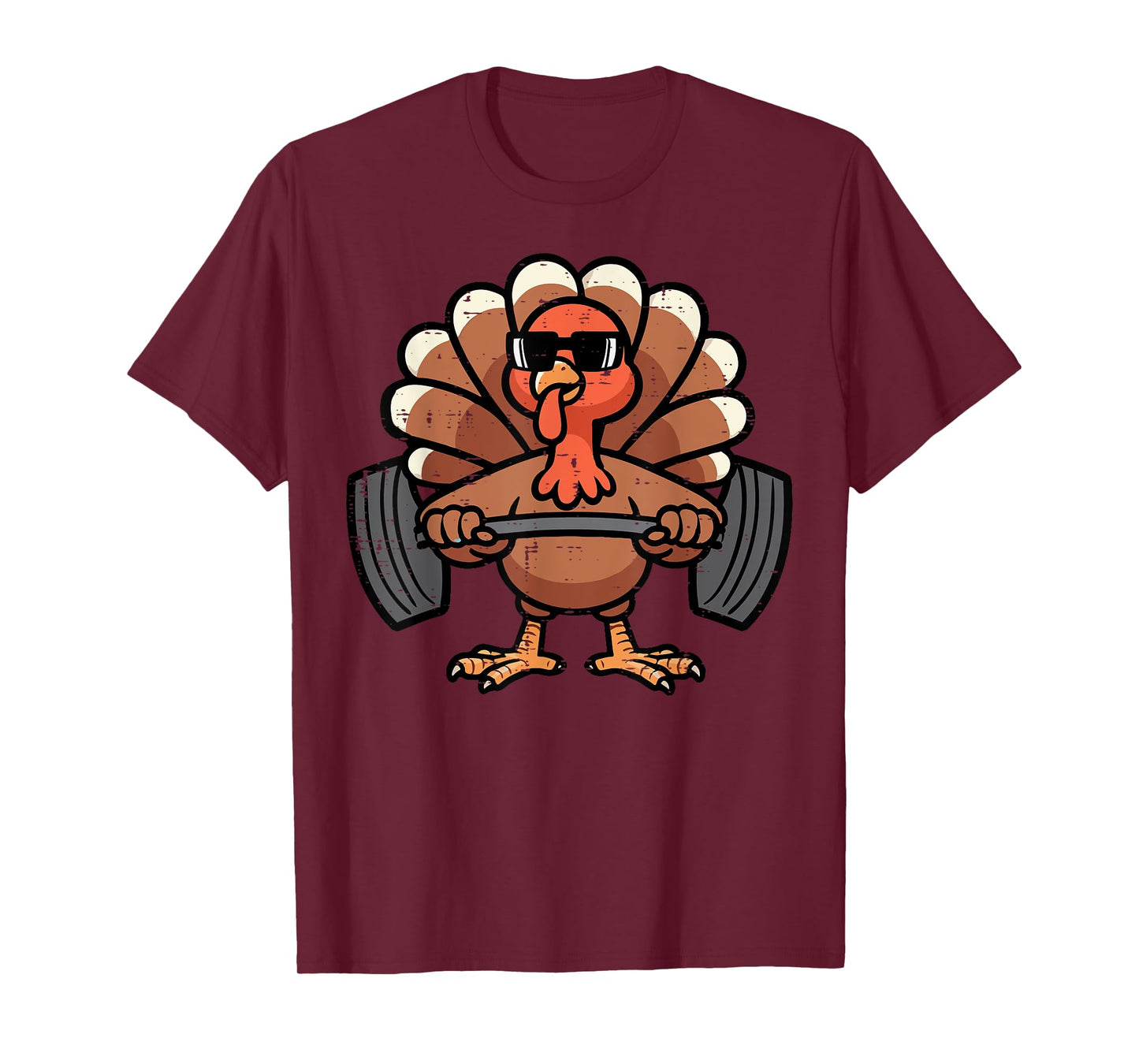 Thanksgiving Workout Turkey Barbell Lift Gym Men Women Kids T-Shirt