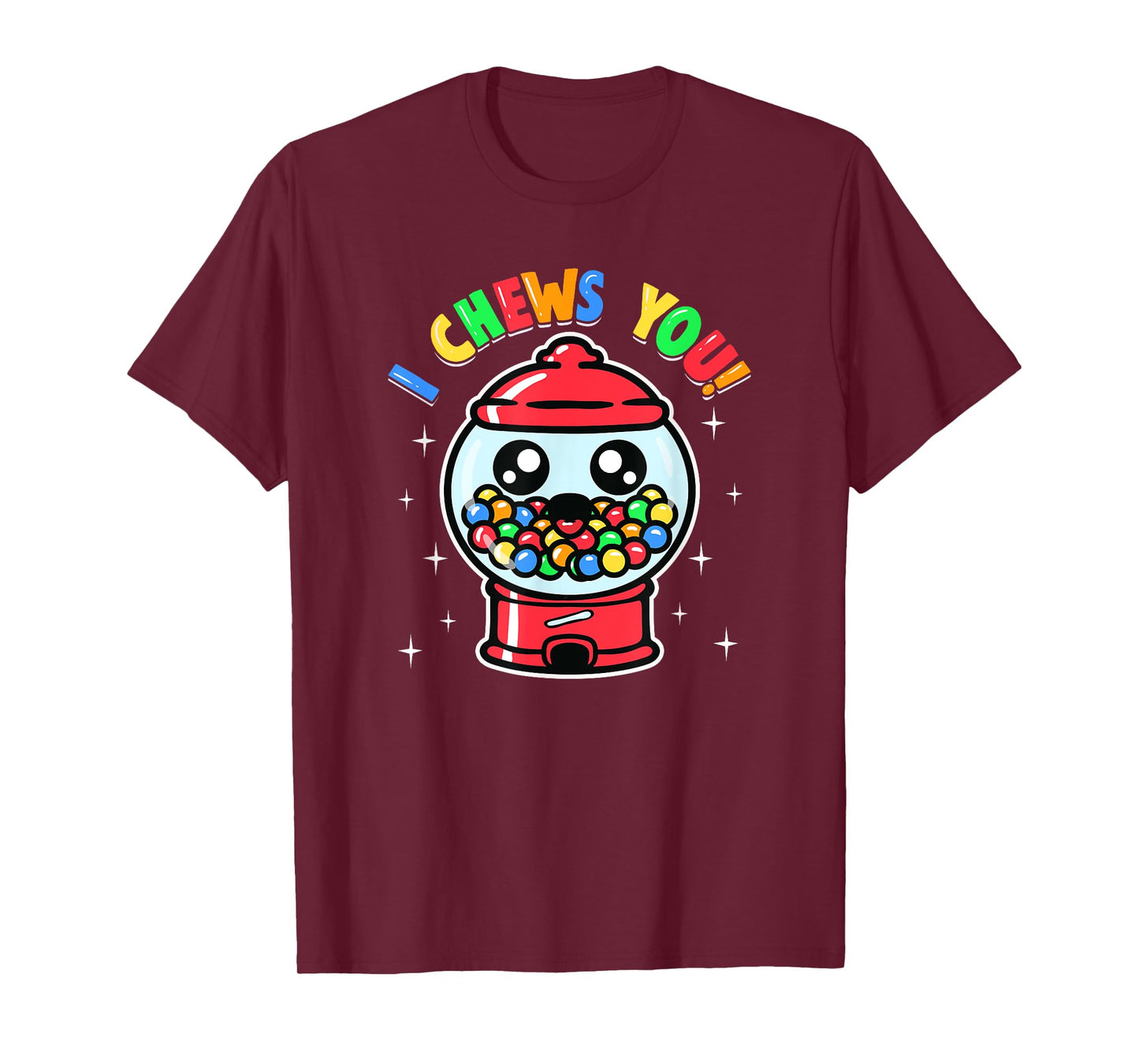 Boys Girls Toddlers Cute I Chews You Bubblegum Machine T-Shirt