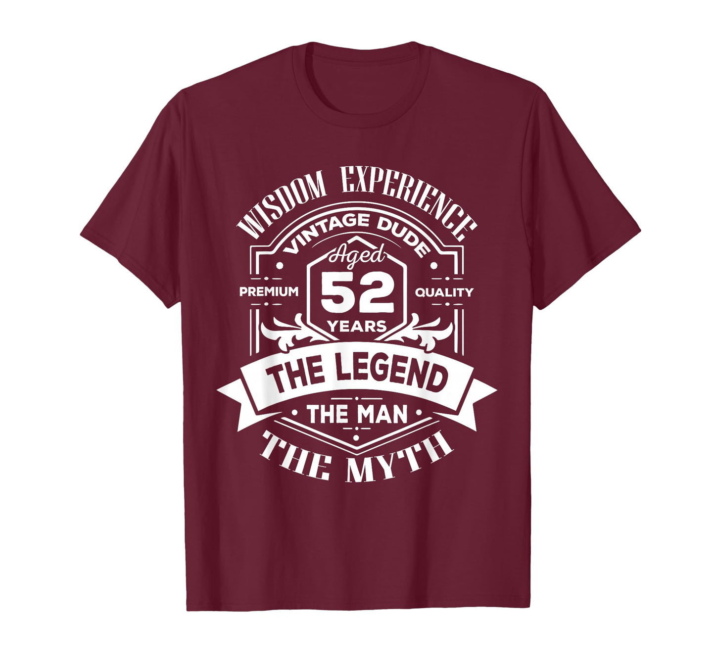Vintage The Man Myth Legend 52 Birthday Tee for 52 Years Old T-Shirt